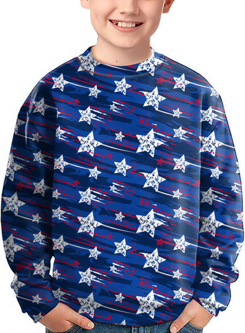 American Star Crewneck Pullover Kids Ugly Sweater