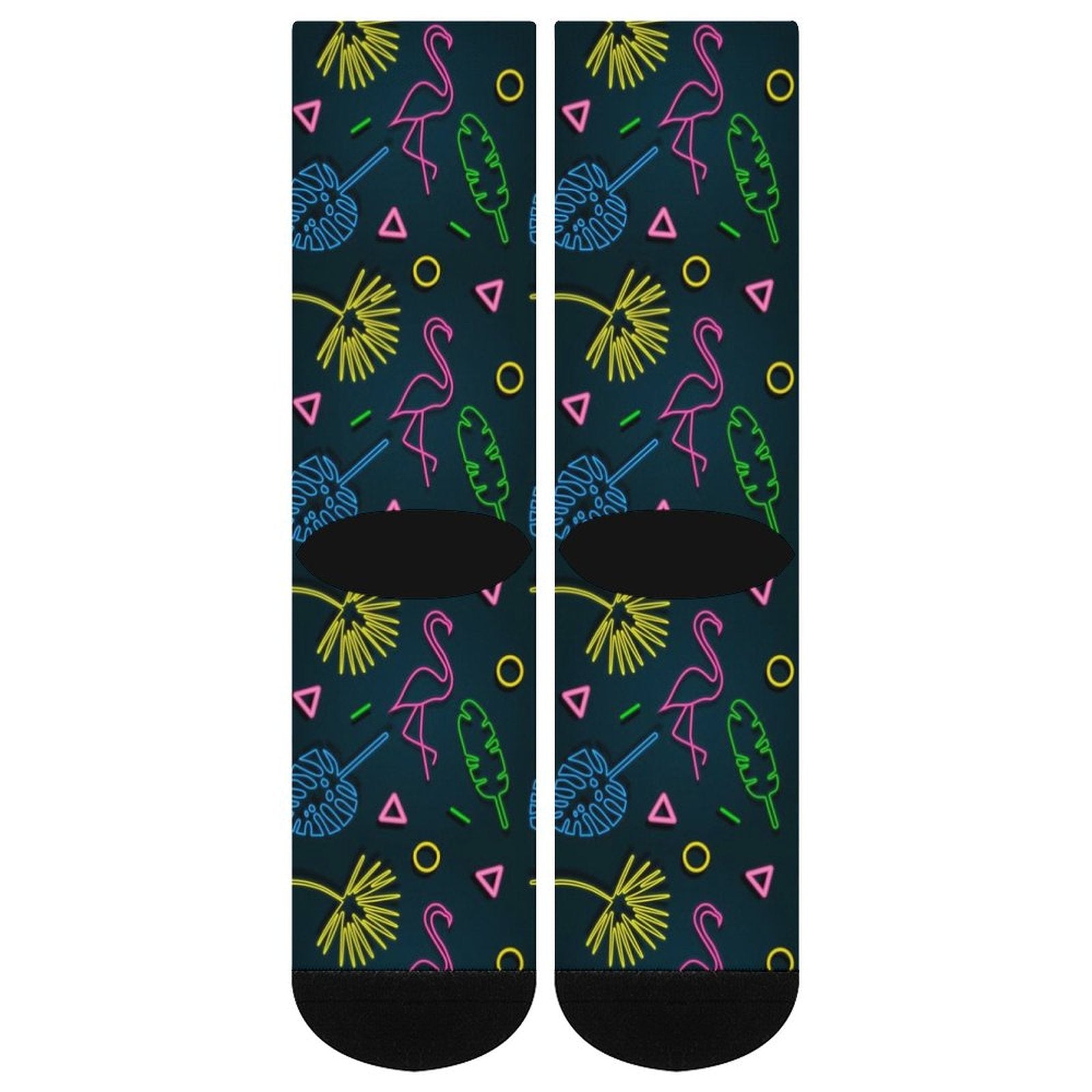 Flamingo neon Prined socks Gifts for Men Women