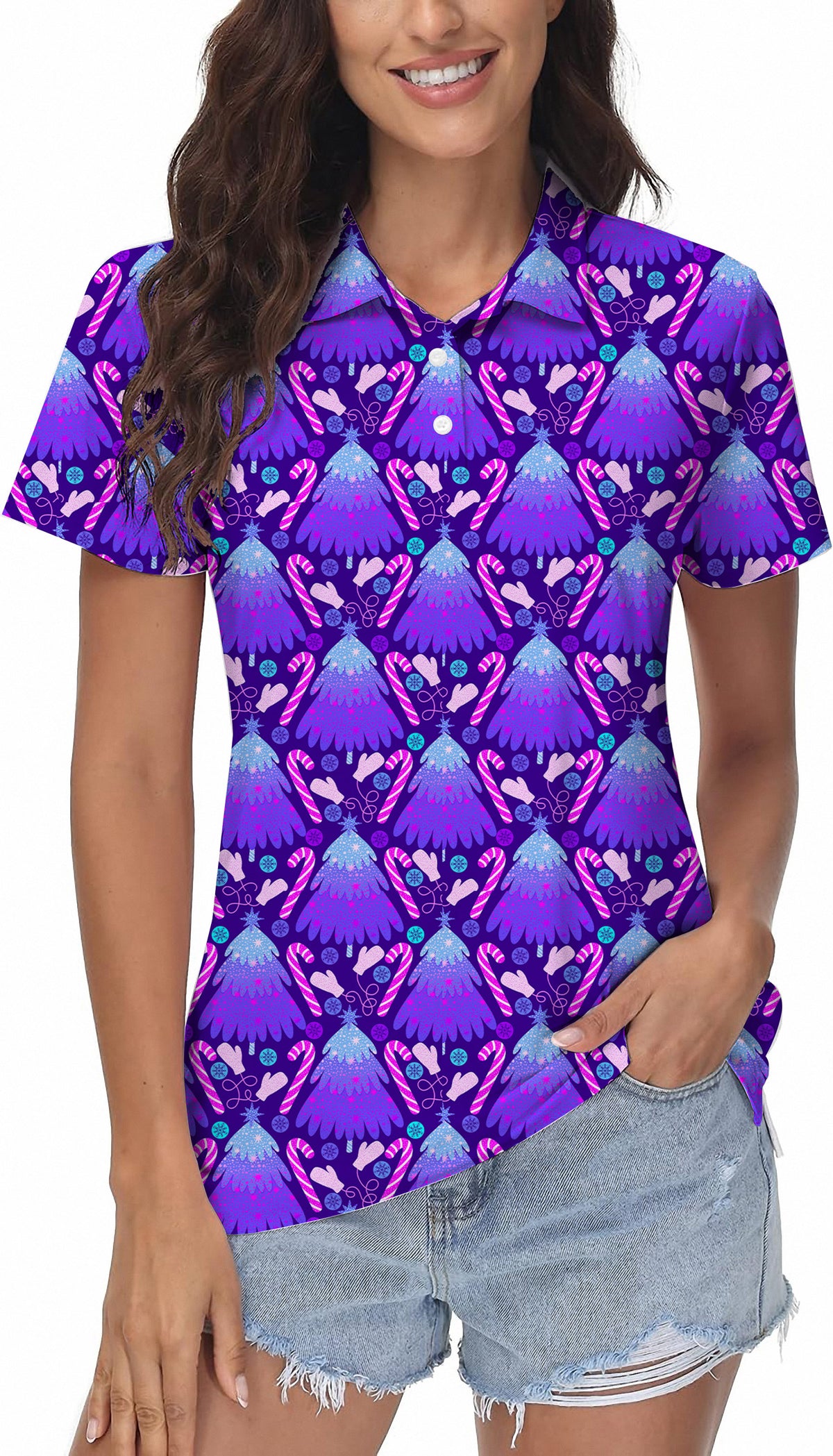 Magical Christmas Tree Women's Golf Polo
