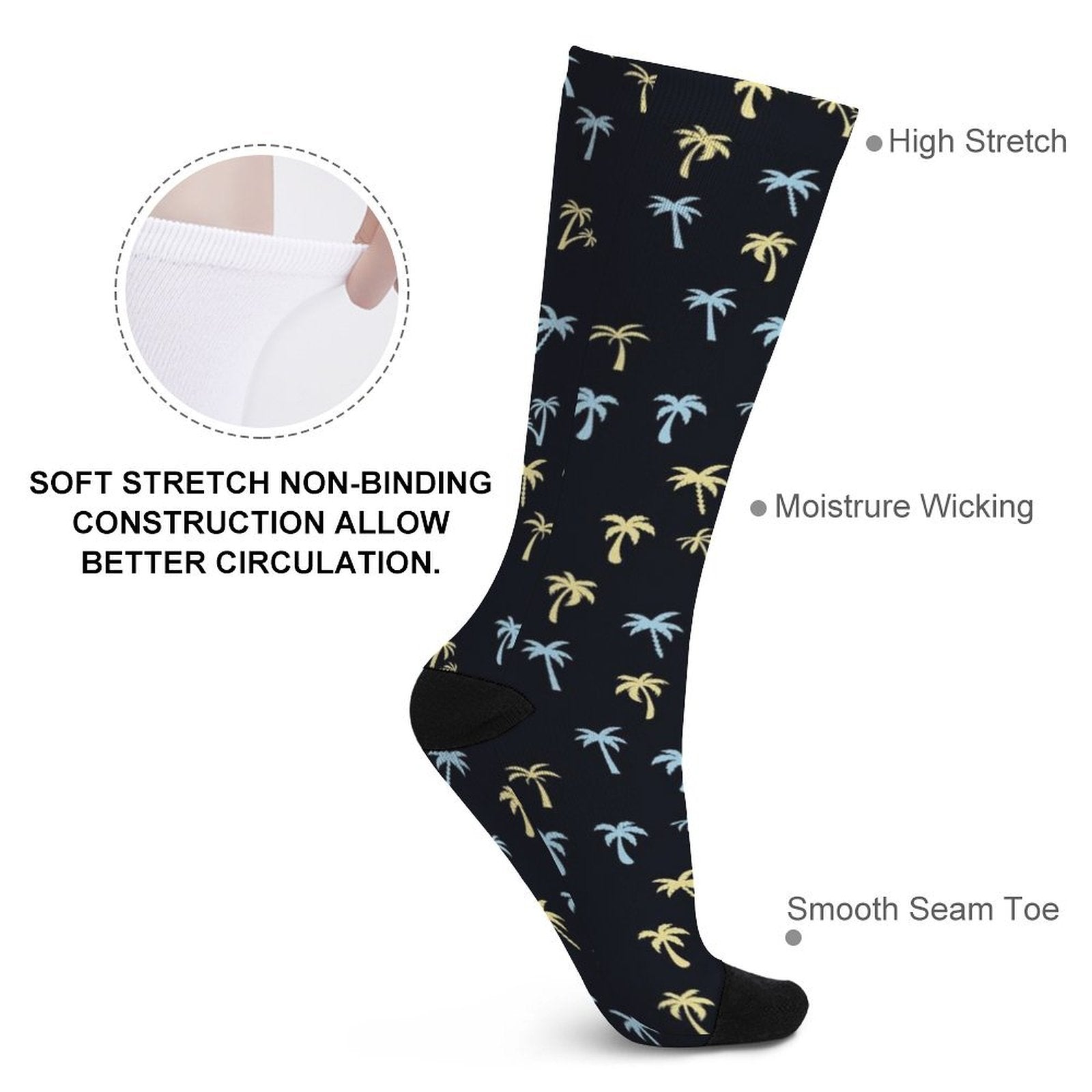 Coconut Palms Prined socks Gifts for Men Women