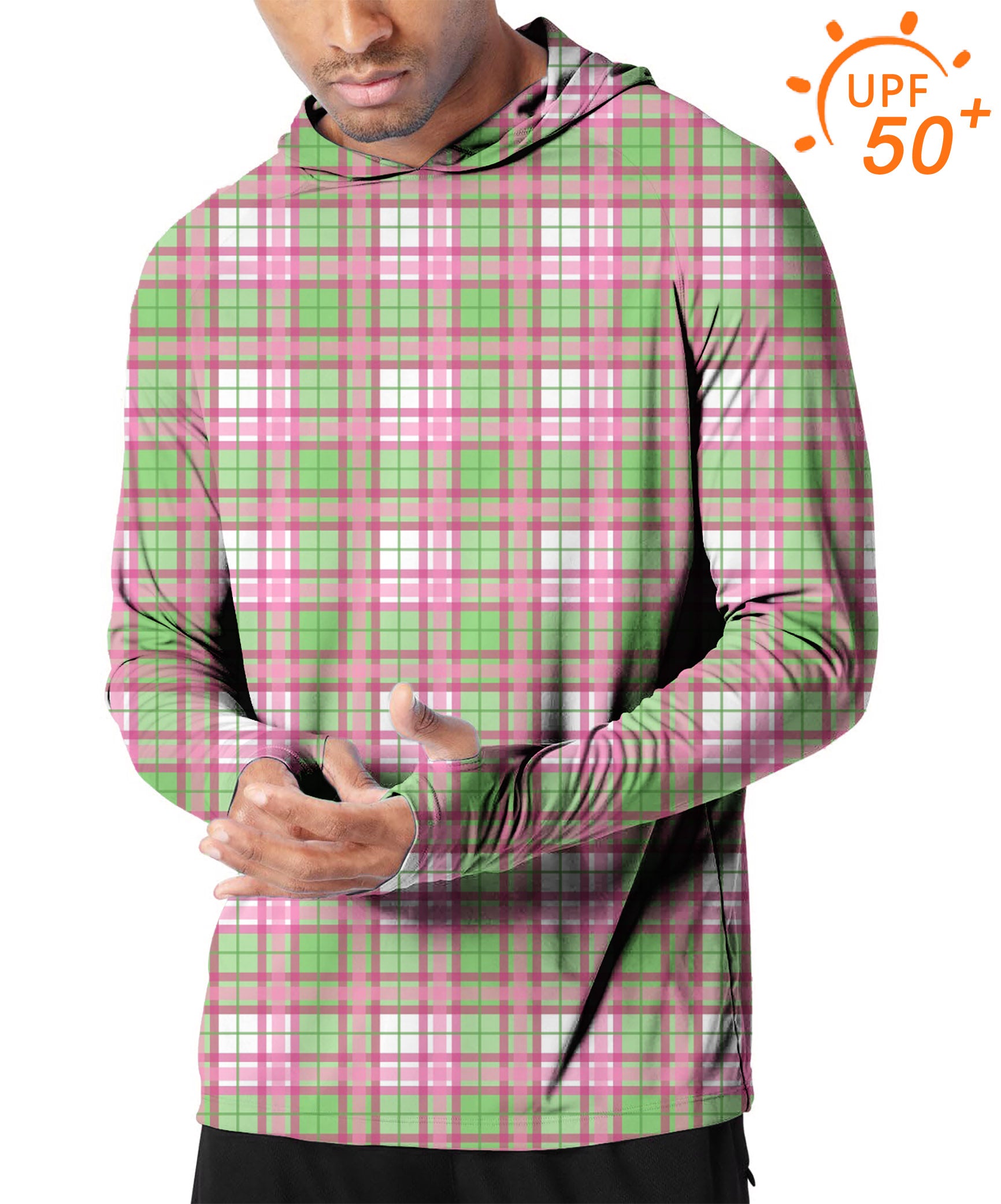 Men's Outdoor grid Golf Sun Protection Slim Fit hoodies