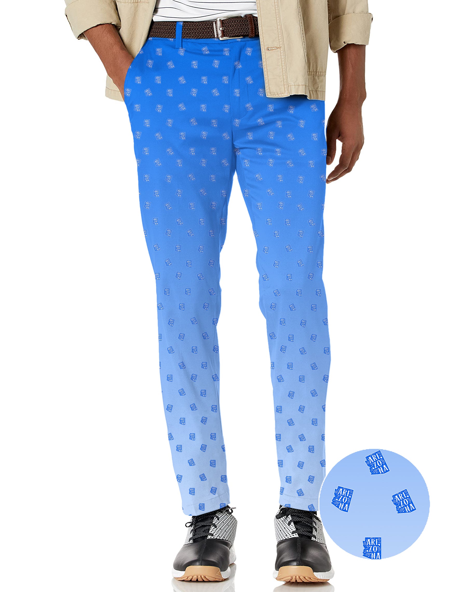 Men's Blue Arizona Stretch Golf Pants