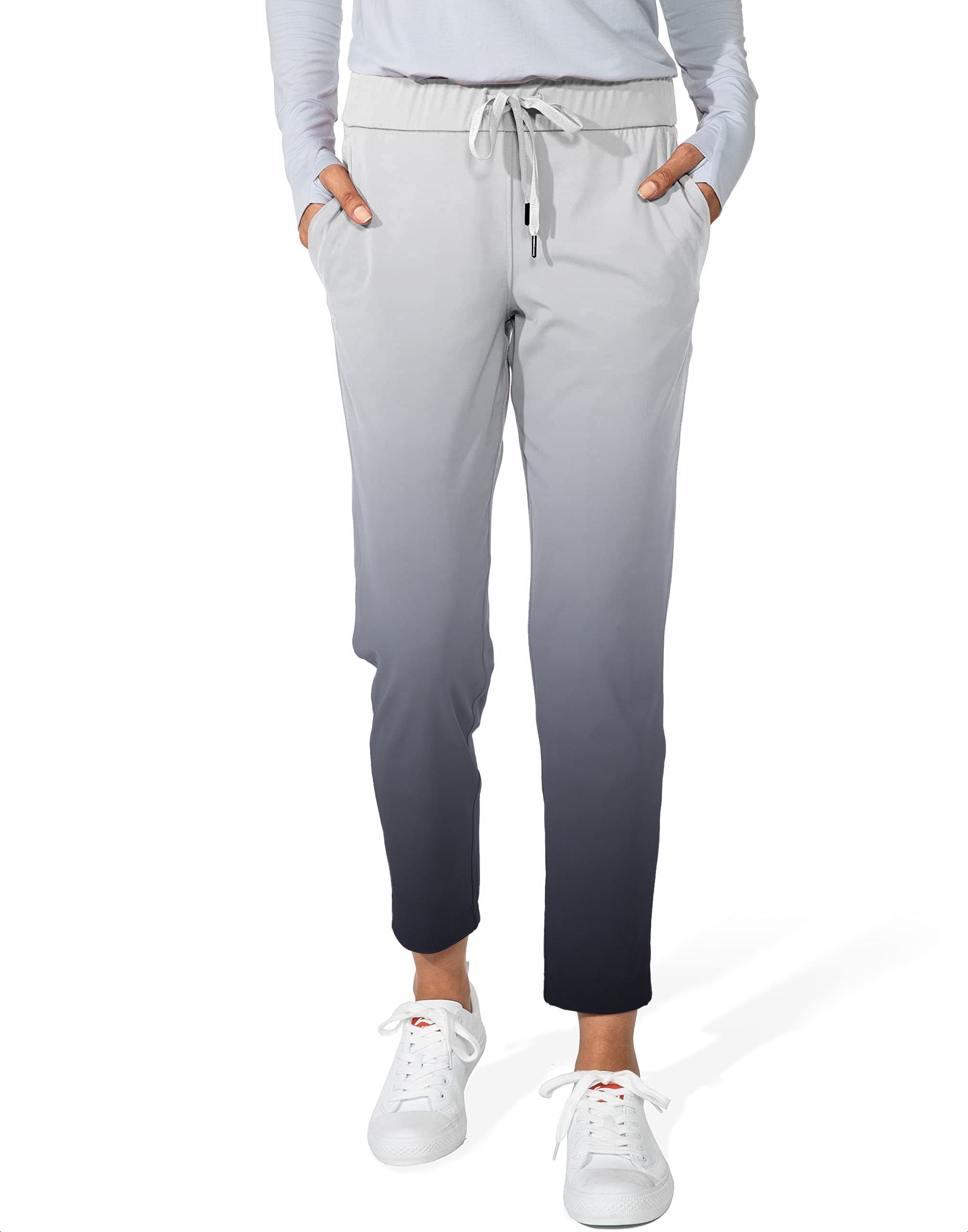 Black And White Gradient Women's 7/8 Stretch Ankle Golf Pants