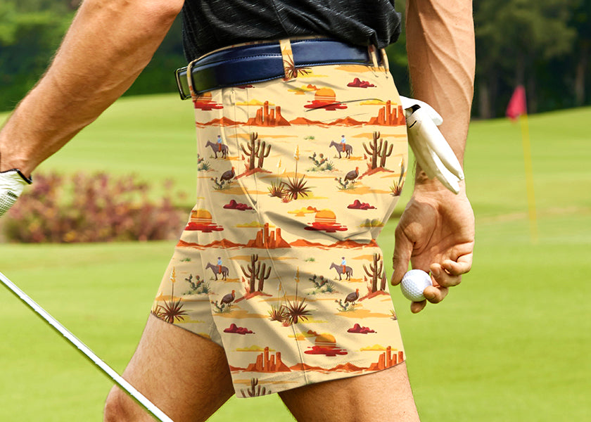 Men Vintage Desert Golf Shorts