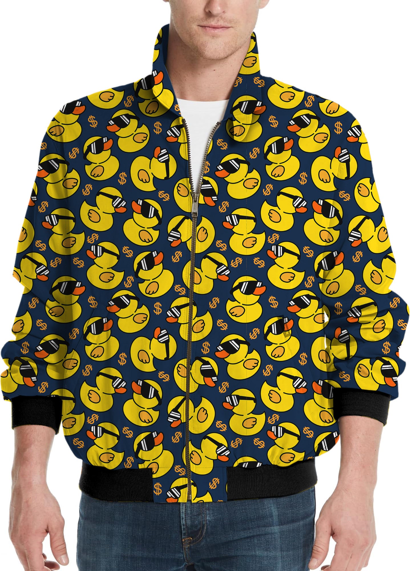 Yellow duck-Men's Golf Windbreaker Light Jacket