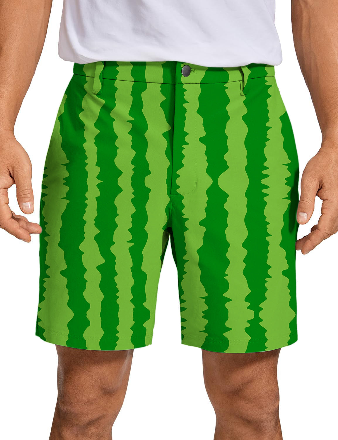 Men's watermelon stripes Golf Shorts