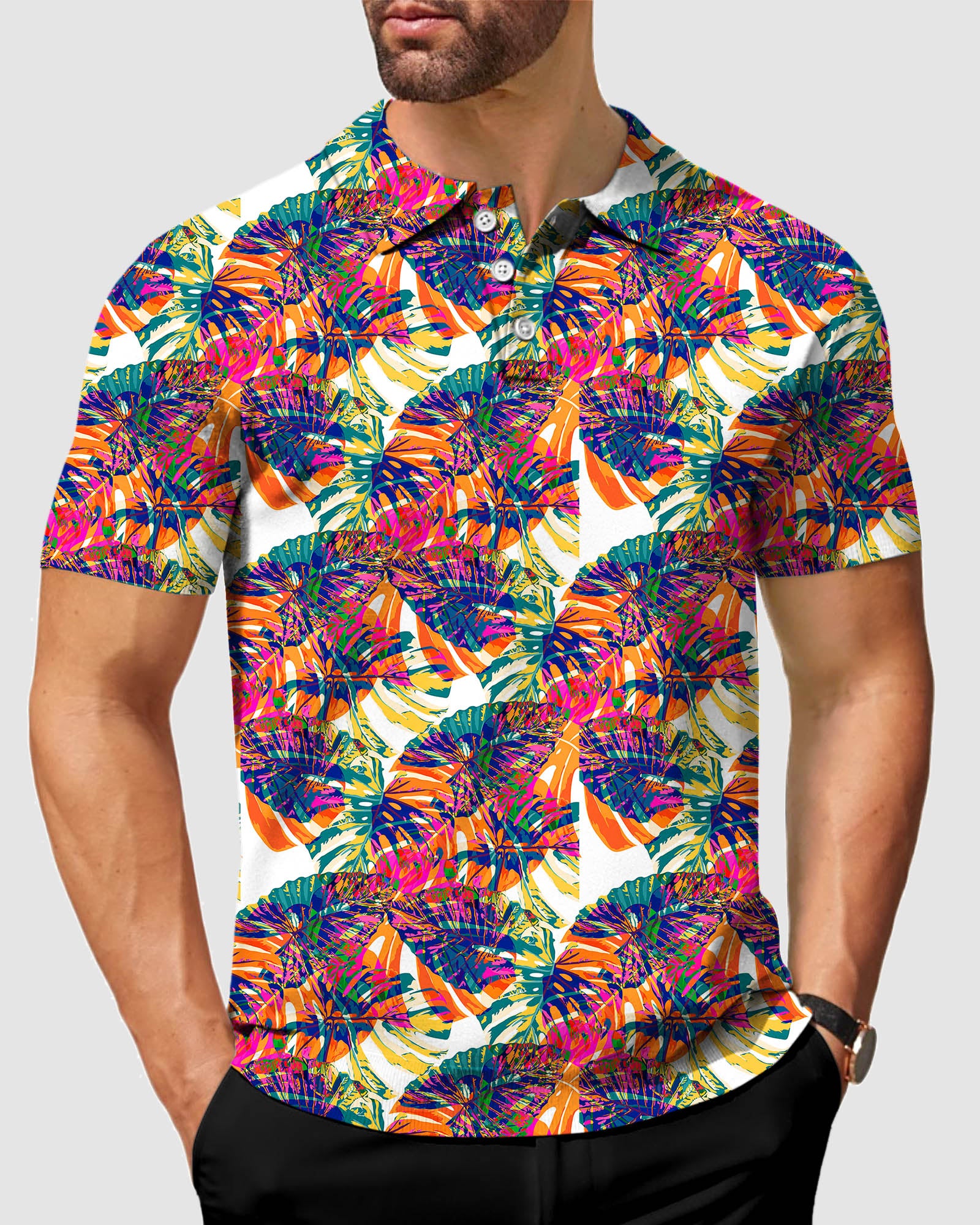 Golf Polo Family set Red Leaf