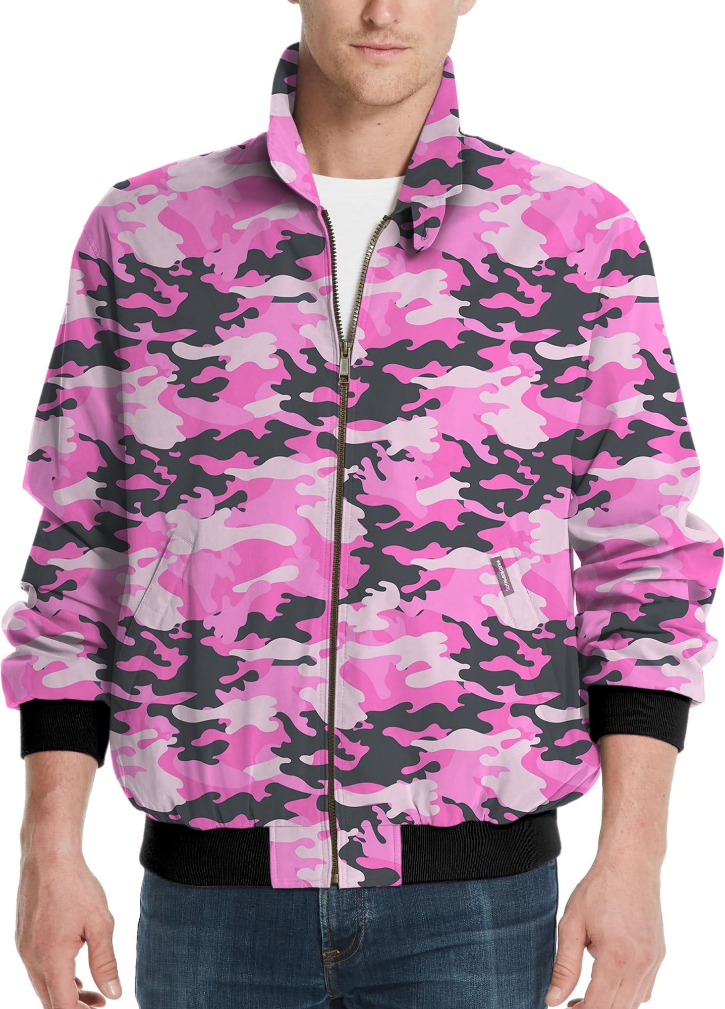 Pink Camo-Men's Golf Windbreaker Light Jacket