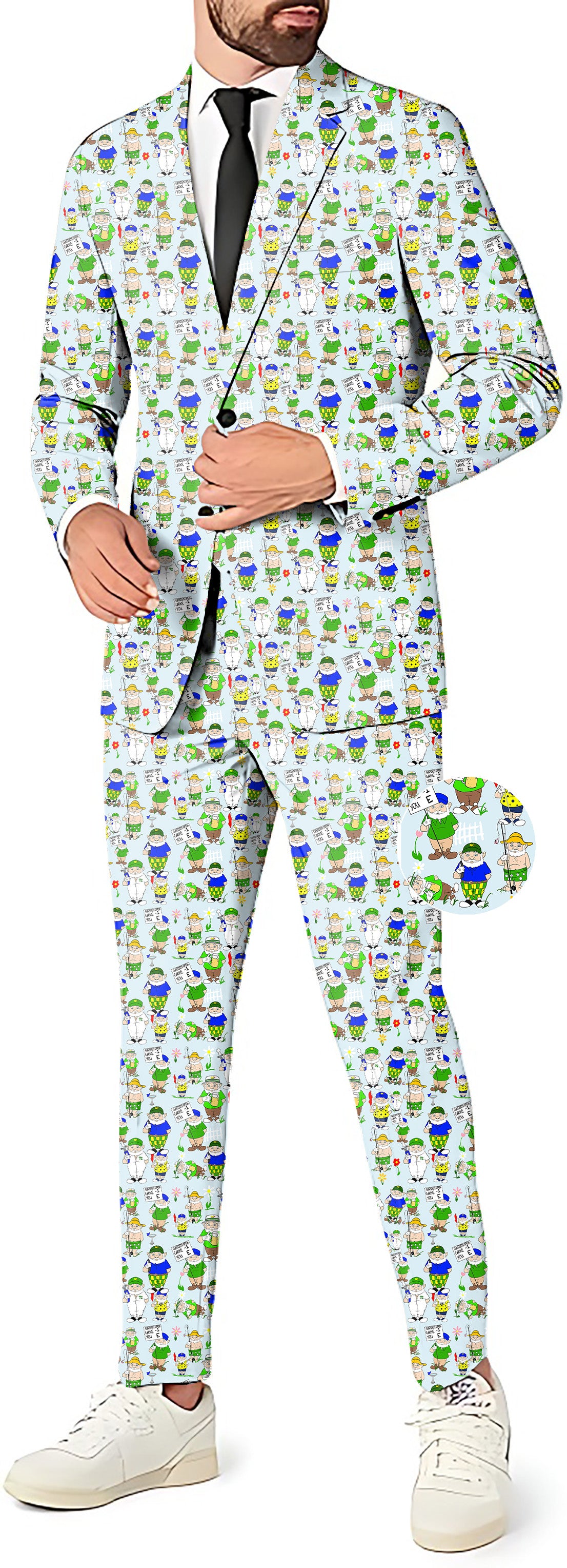 Gnome Garden Open Designer style Men's Party Costumes-Theme Party 2 or 3pcs Suit set-Blazer Pants & Vest