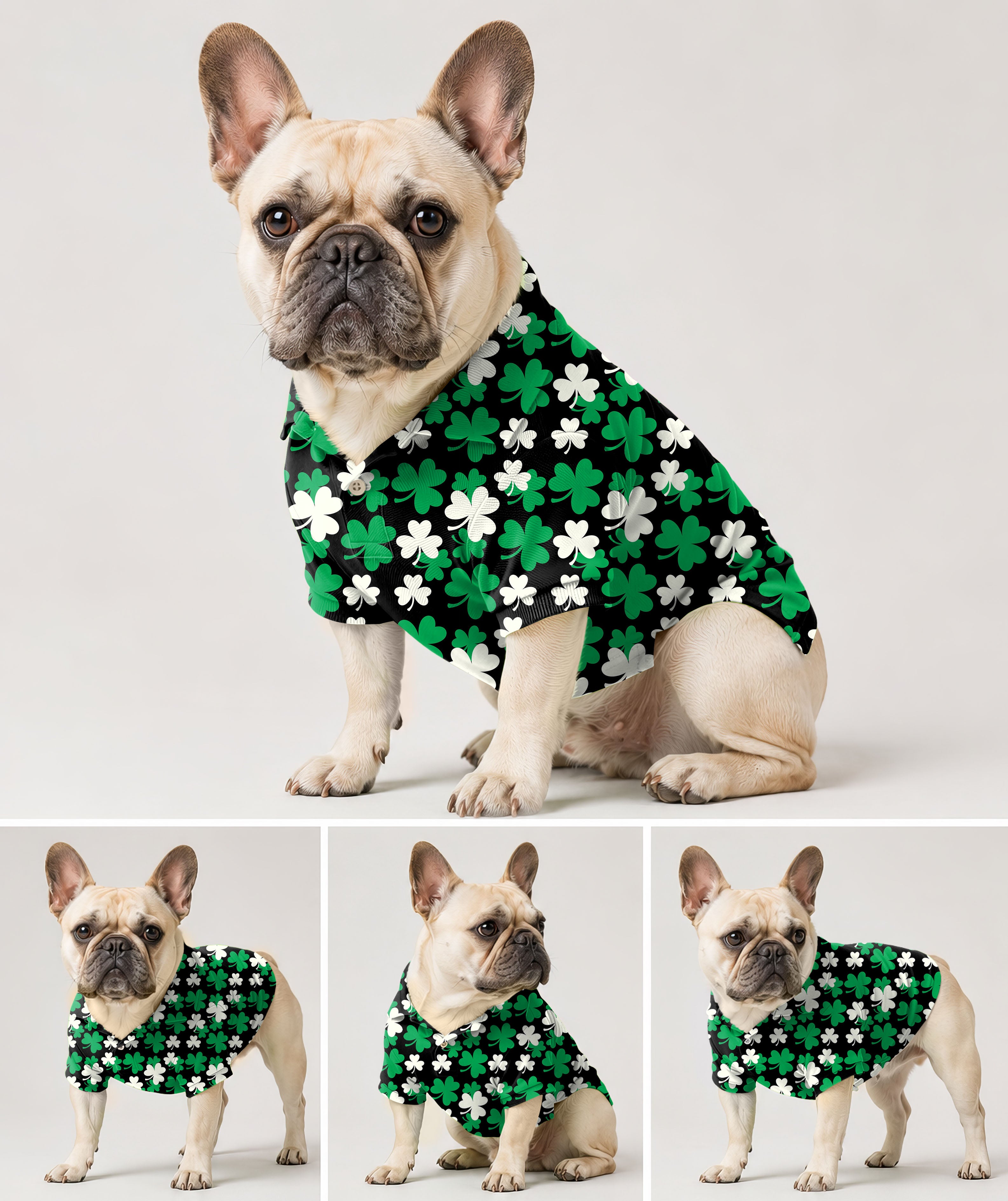 Dog's Leaf clover St. Patrick's Day Golf Polo