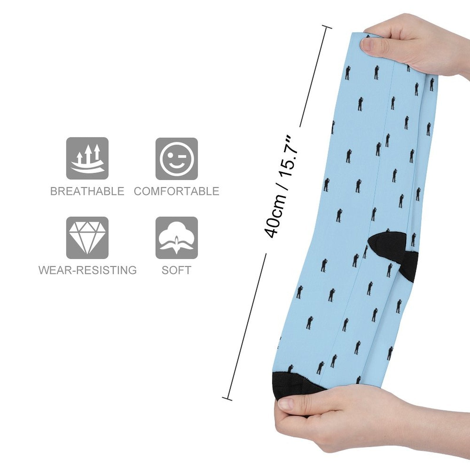 Beers on the course ocean color Prined socks Gifts for Men Women
