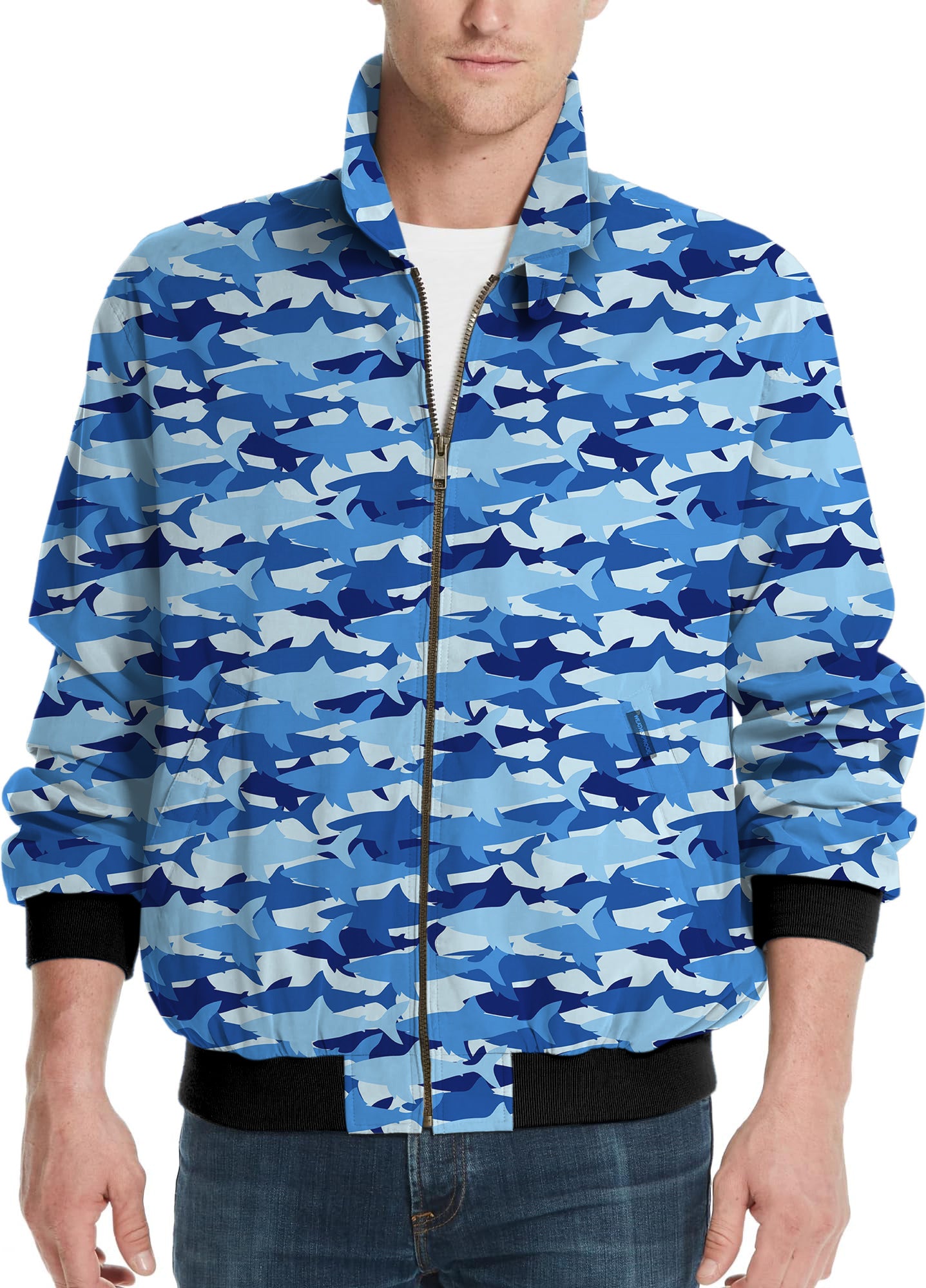 Shark Camo-Men's Golf Windbreaker Light Jacket