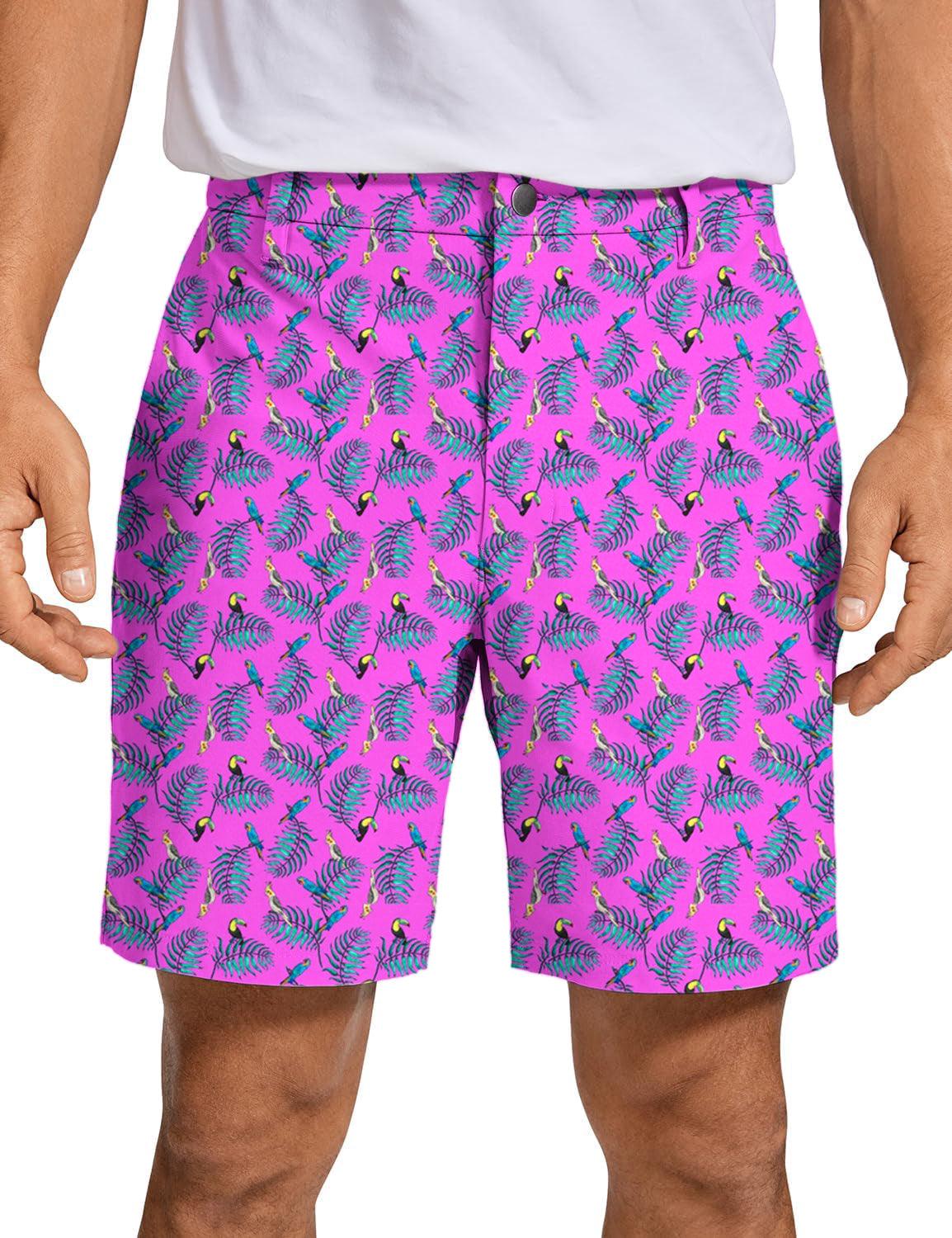 Men Tropical Oasis Golf Shorts