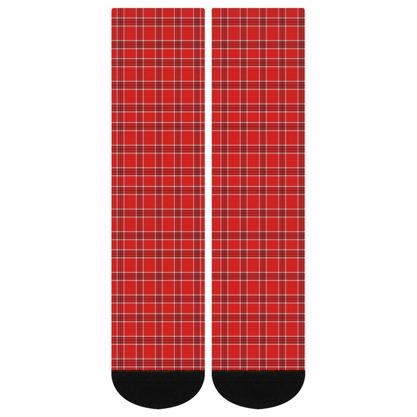 Red grid Prined socks Gifts for Men Women