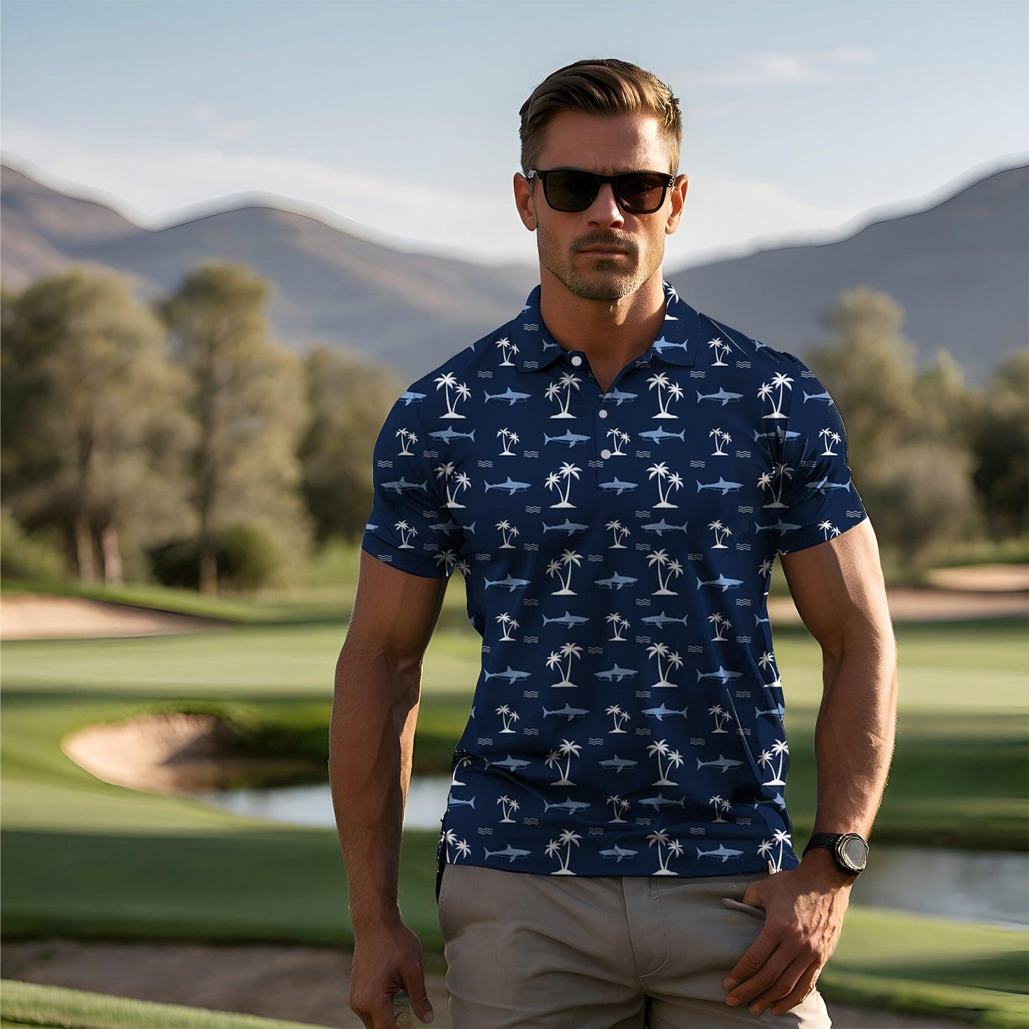 Men's Shark Island golf polo