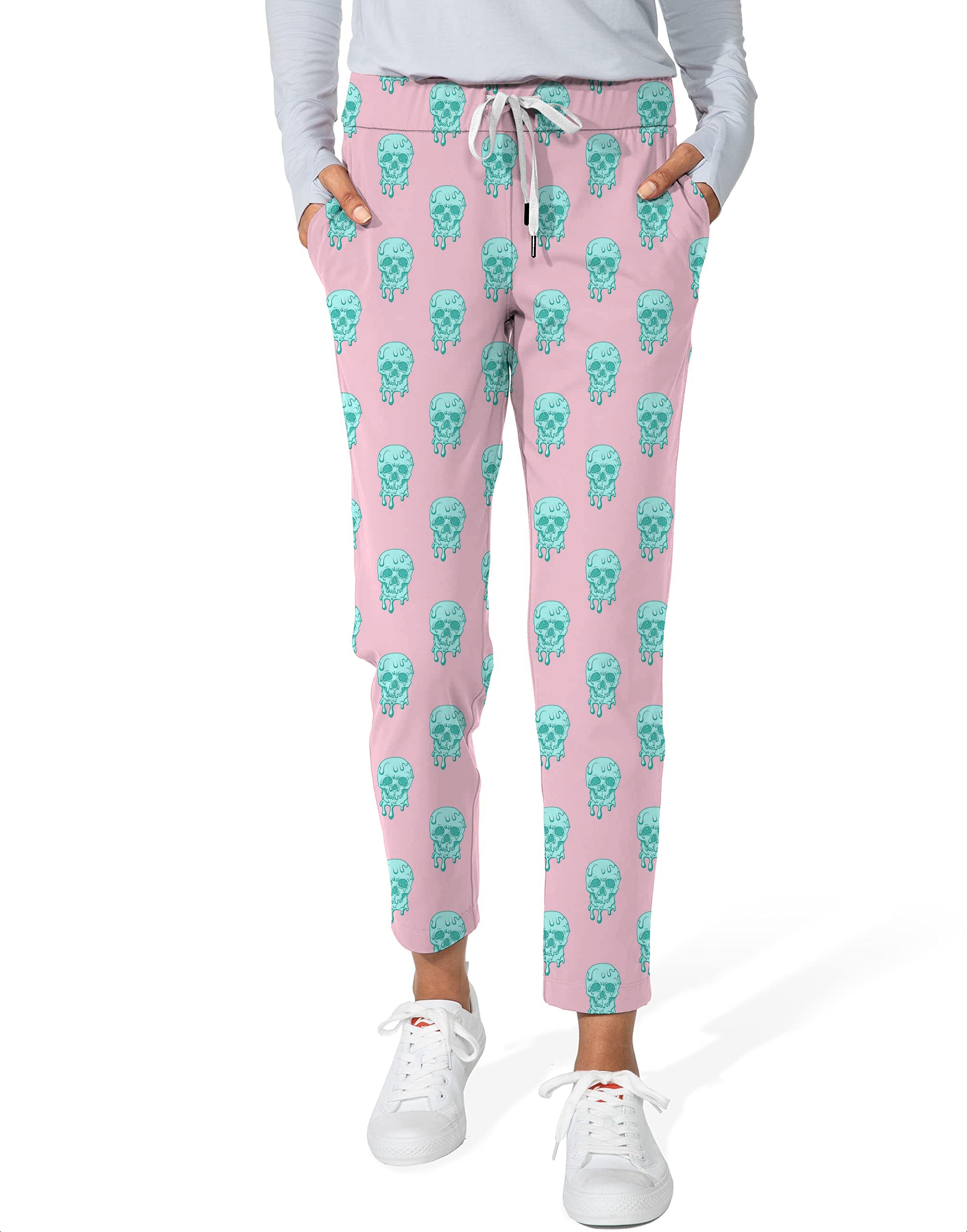Icey Skulls-Women's 7/8 Stretch Ankle Golf Pants