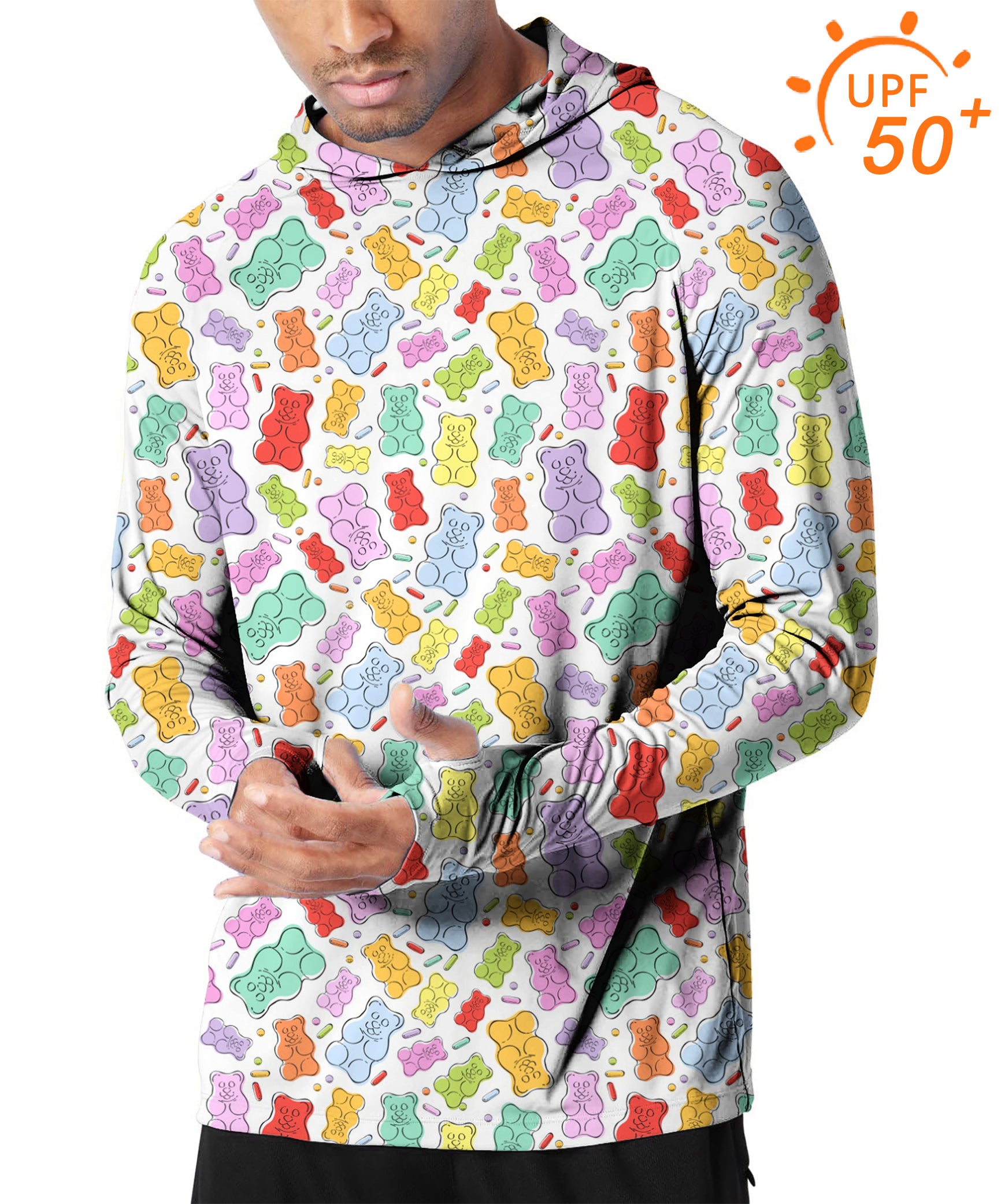 Men's Outdoor Gummy Bears Golf Sun Protection Slim Fit  hoodies