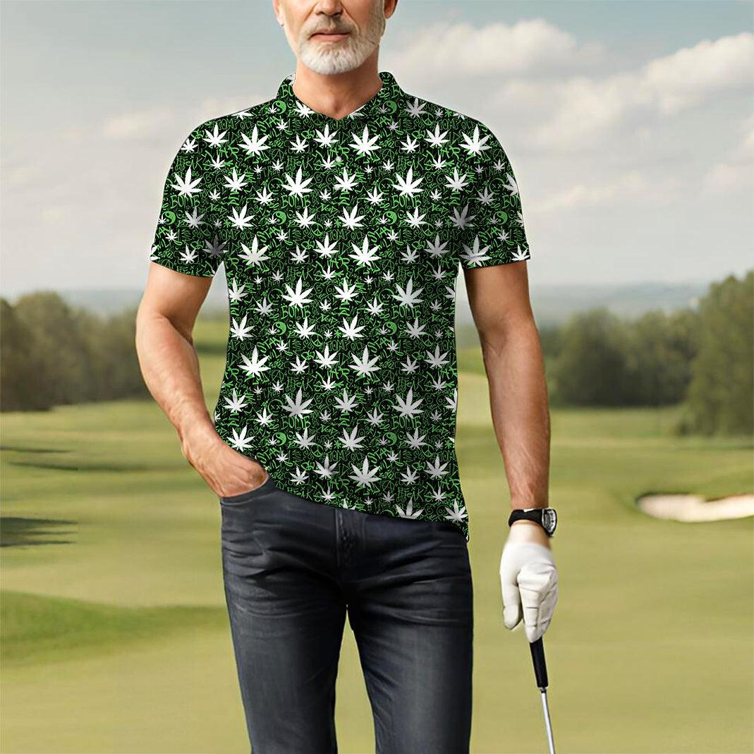 Men's Leafy Graffiti golf polo