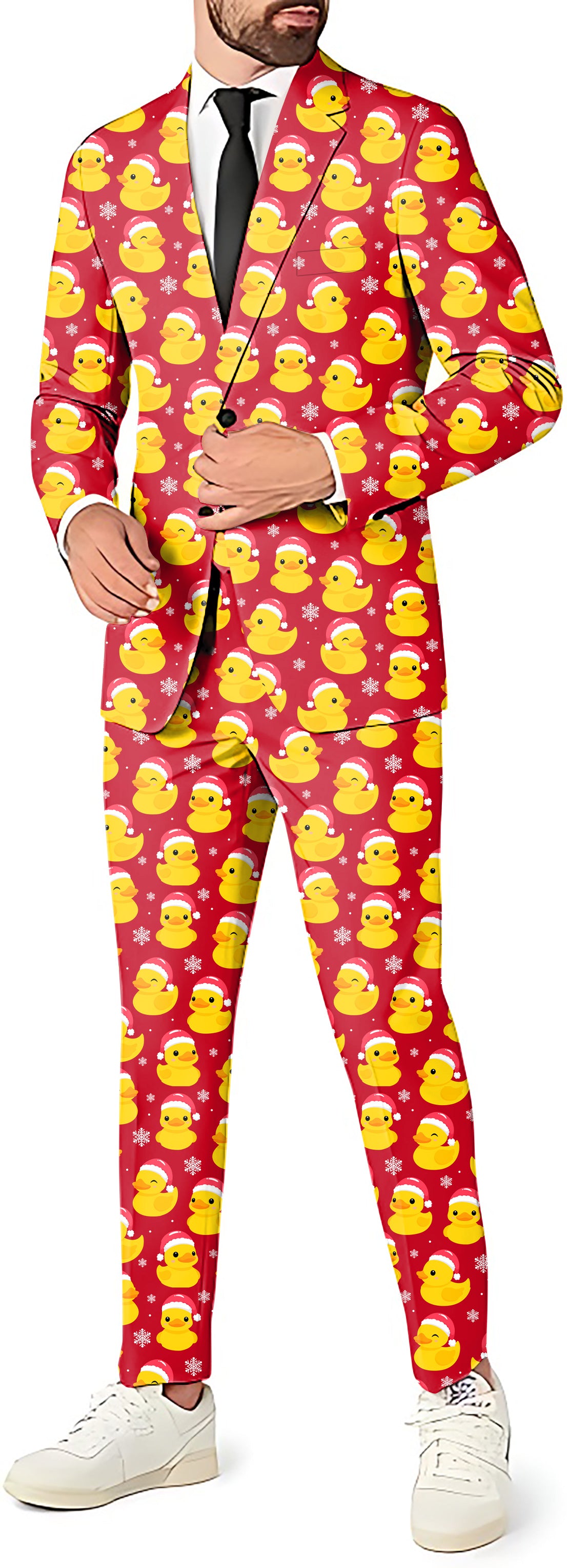 Christmas Yellow Duck Men's Party Costumes-Theme Party 2 or 3pcs Suit set-Blazer Pants & Vest