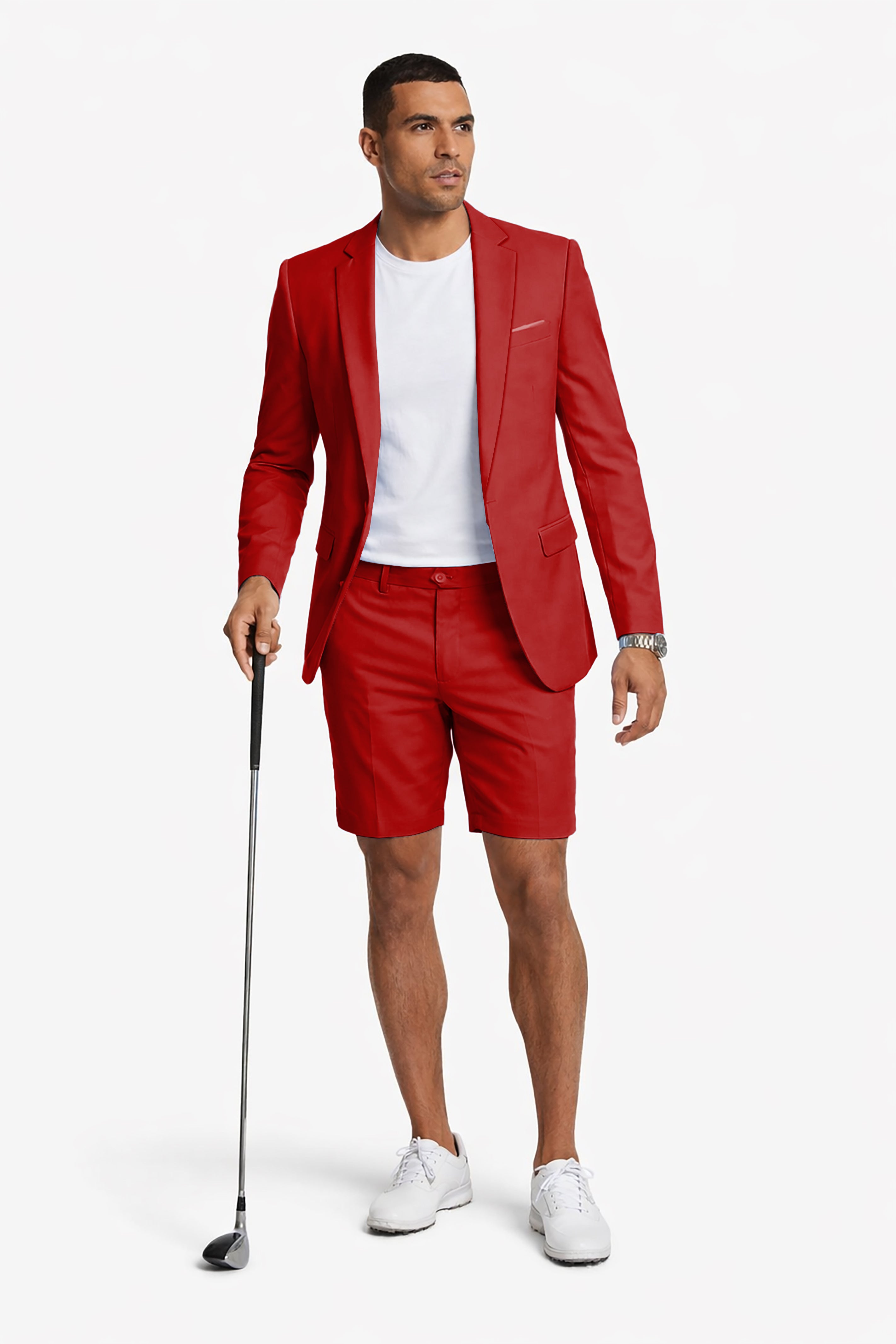 pure festive Men's Party Costumes-Theme Party 2pcs Suit set-Blazer Shorts
