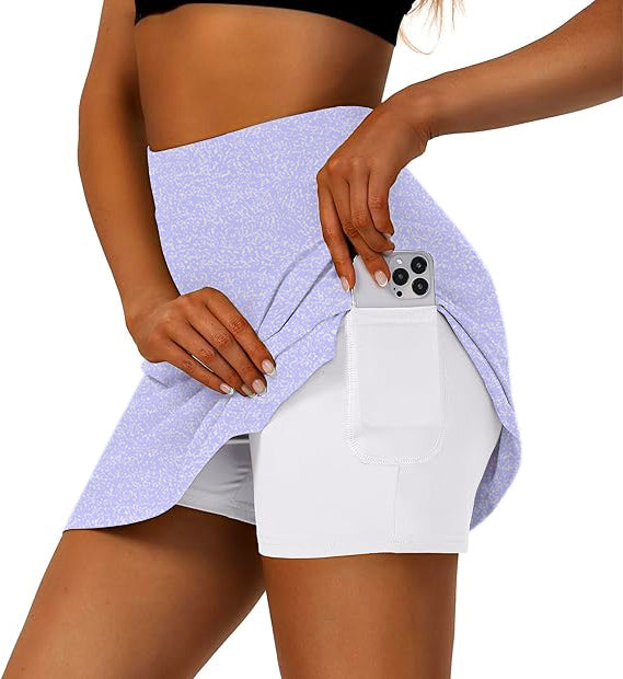 Women's Lavender Links Golf Skirts Inner Shorts Pocket