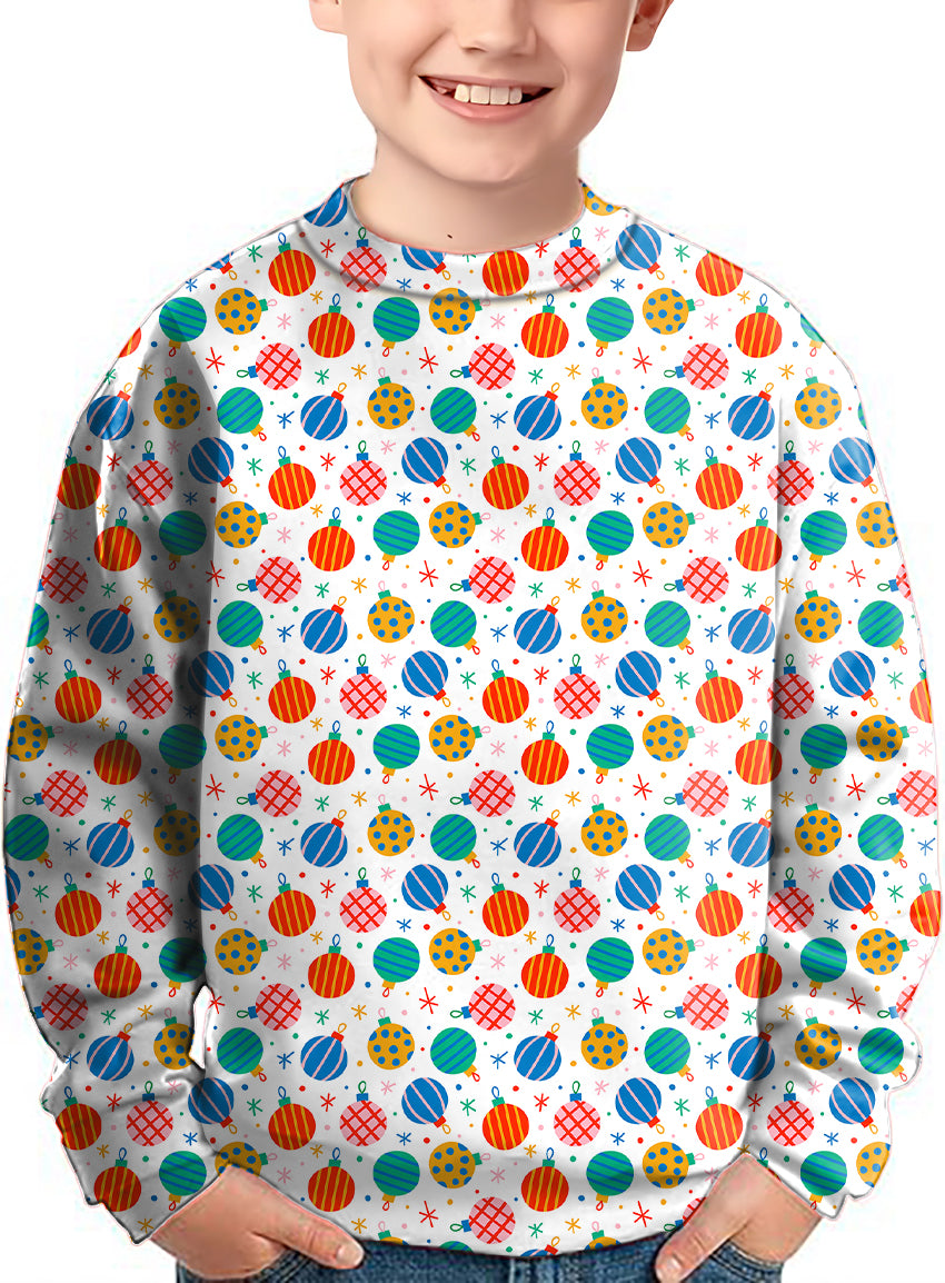 Christmas Decoration Crewneck Pullover Kids Ugly Sweater