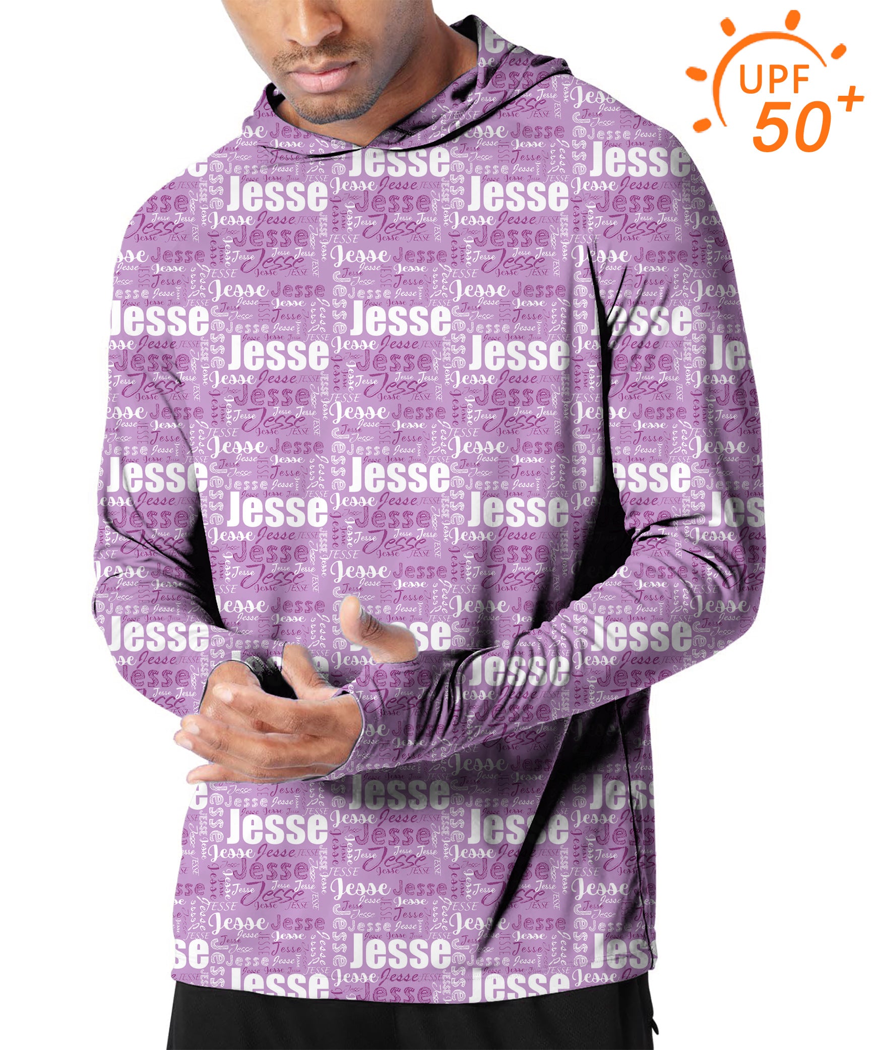 Men's Outdoor Custom name amethyst Golf Sun Protection Slim Fit  hoodies