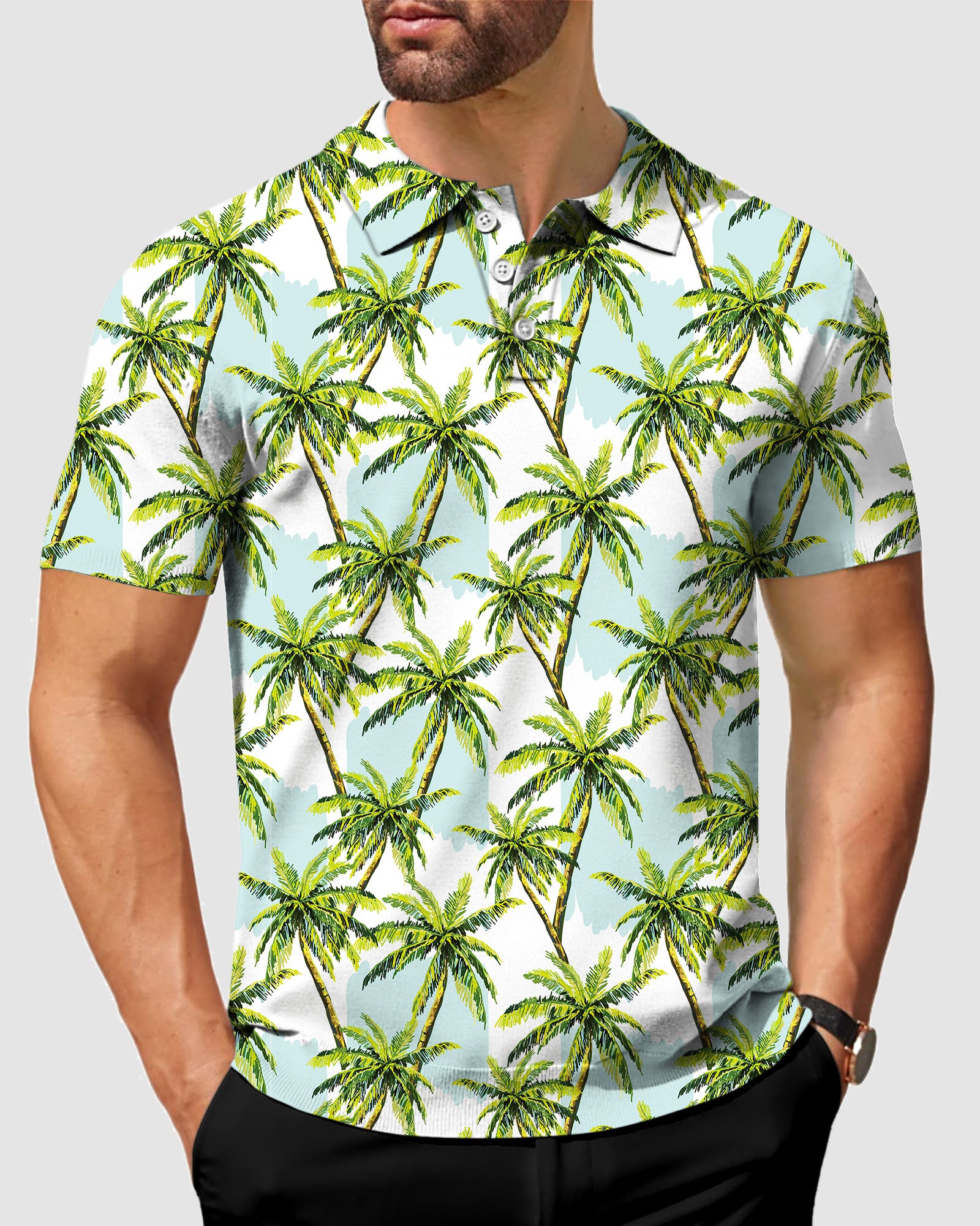 Palm tree mensgolf Polo