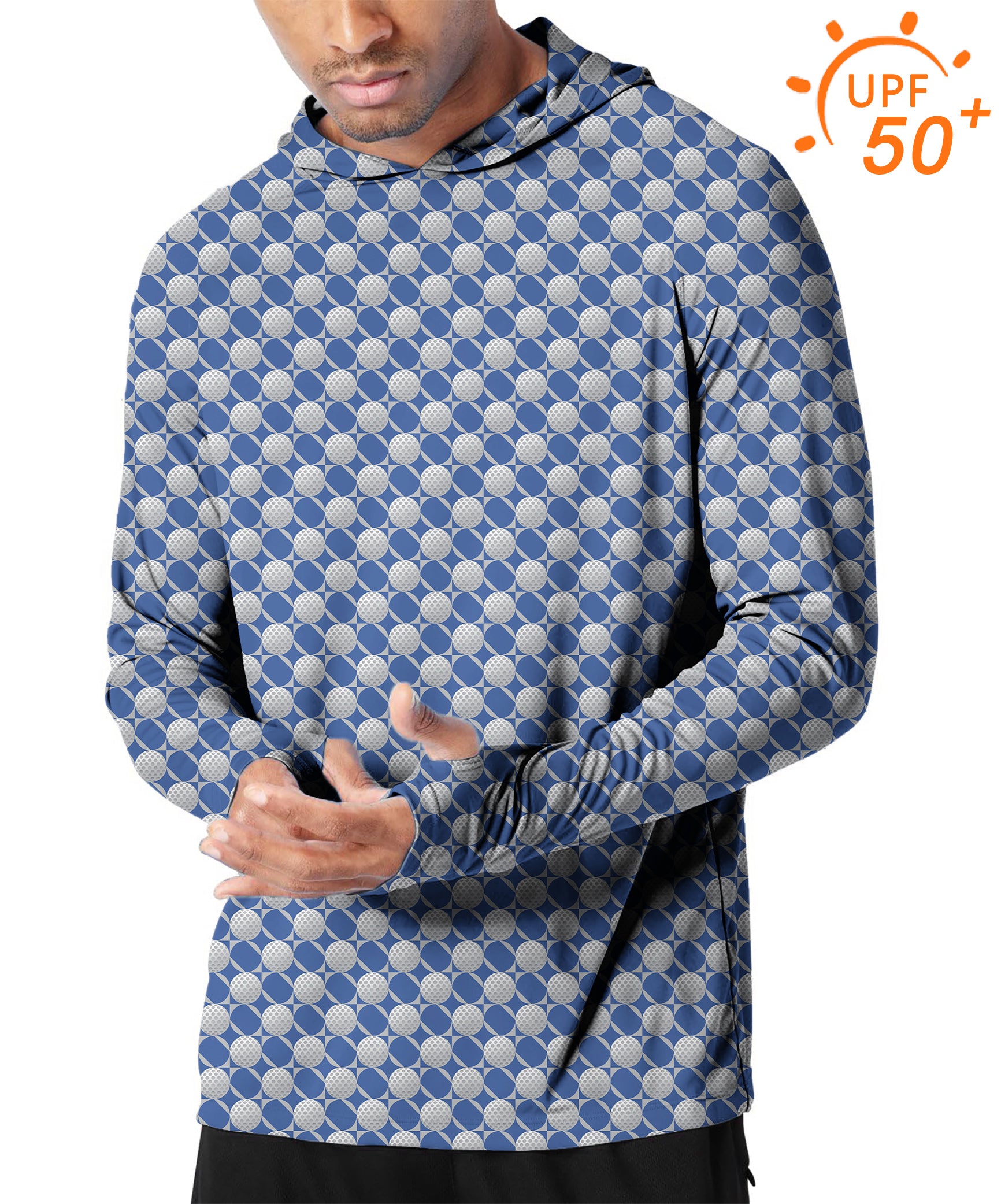 Men's Outdoor blue golf ball Golf Sun Protection Slim Fit  hoodies limited edition