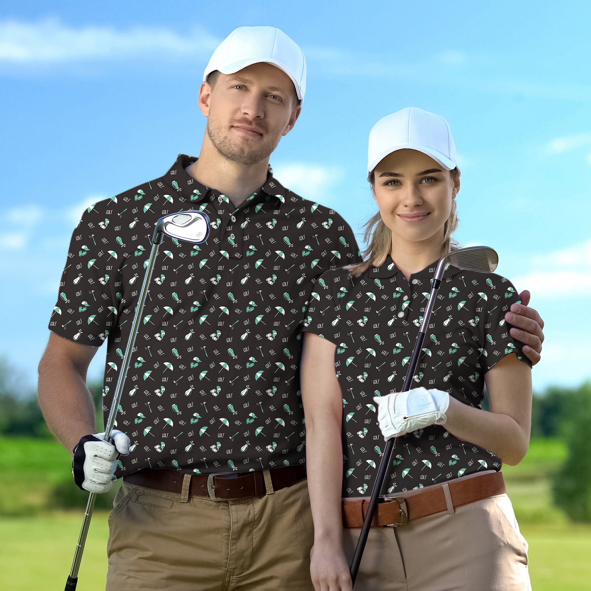 Golf Polo Couple Family set Night Vision Golf Equipment tournament