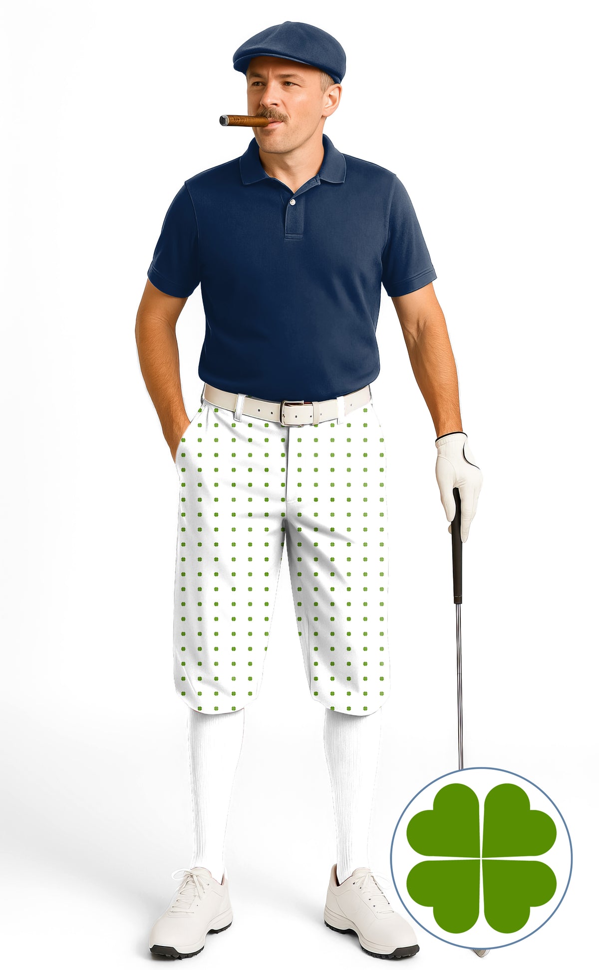Lucky Four-Leaf Clover Men's Golf Knickers Pants