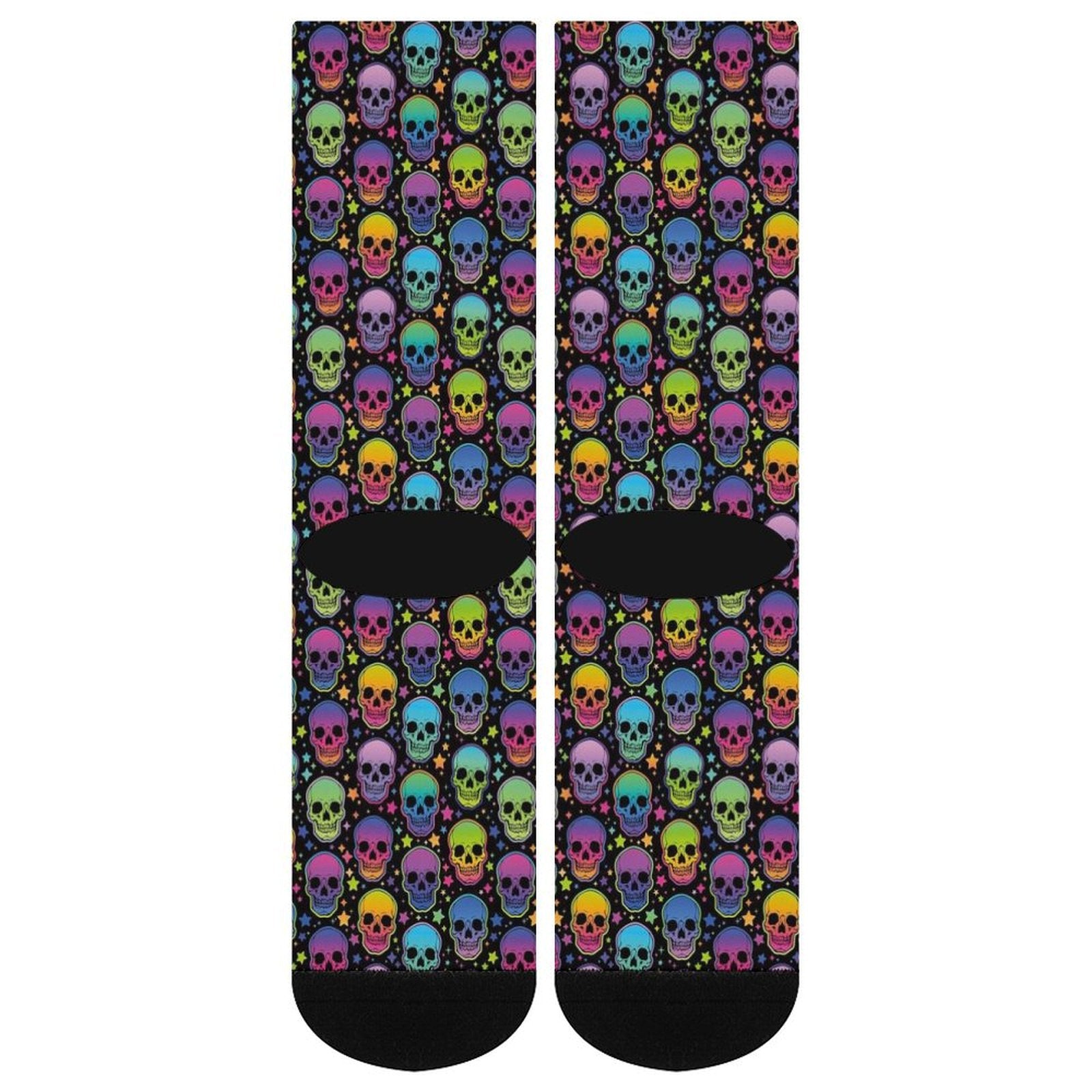 Neon Skulls Prined socks Gifts for Men Women