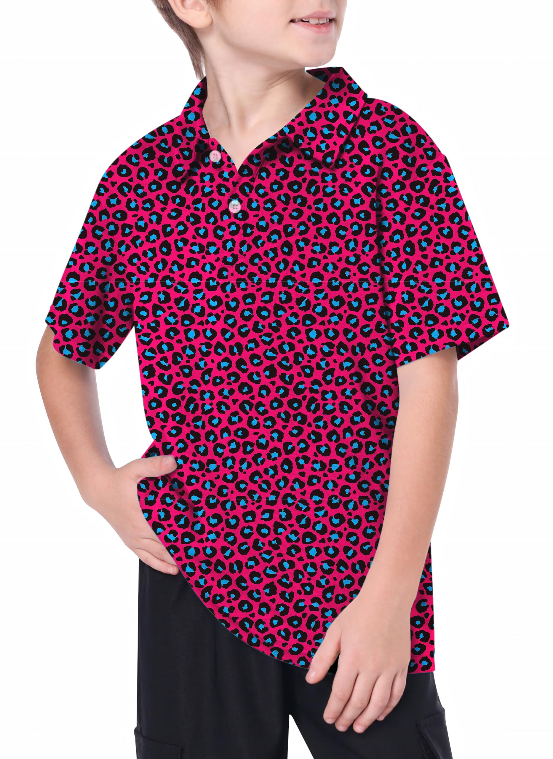 Youth Red Jaguar Golf Polo