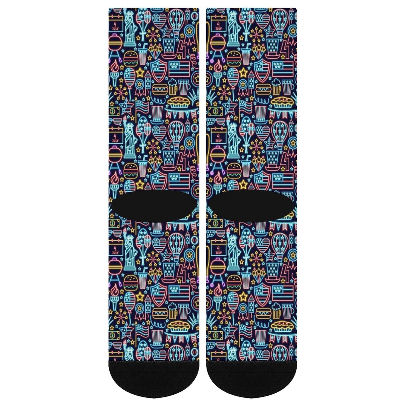 Neon American Prined socks Gifts for Men Women