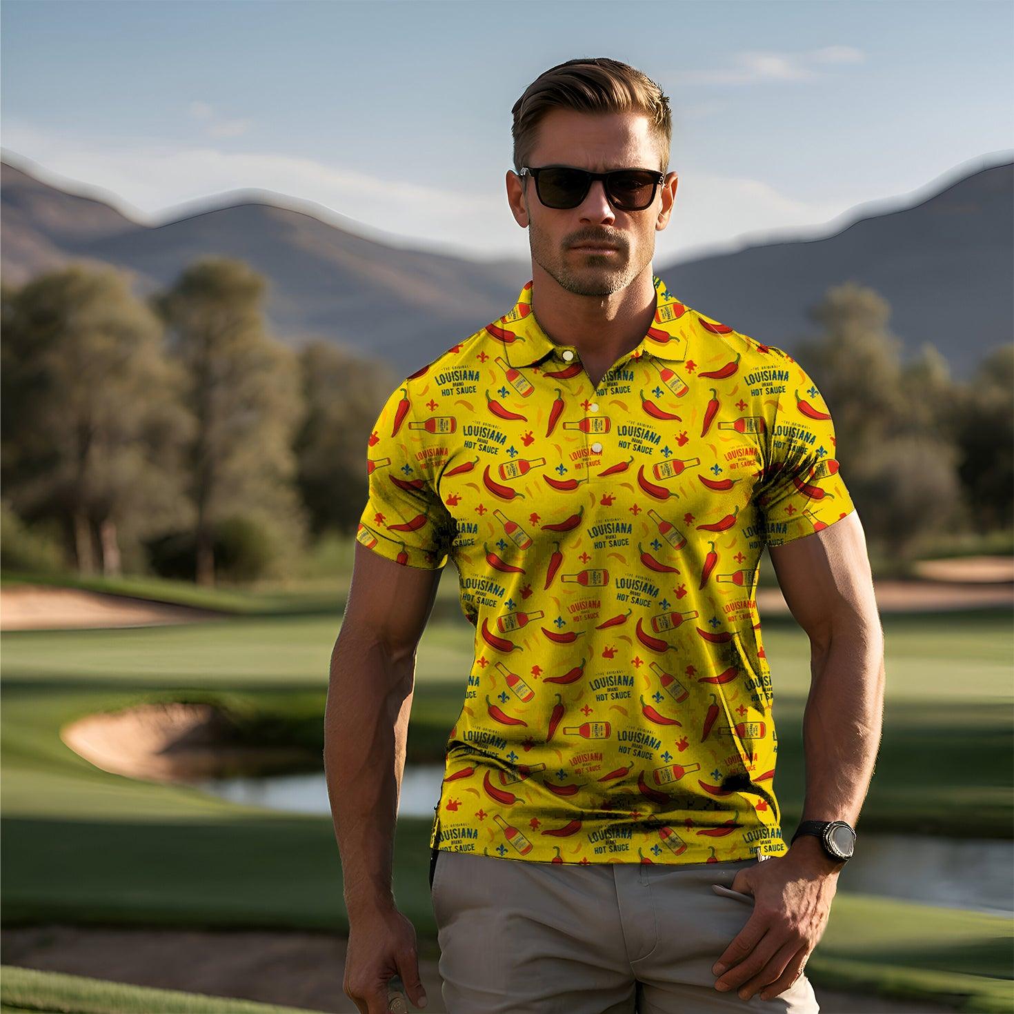 Louisiana Hot Sauce Golf Polo