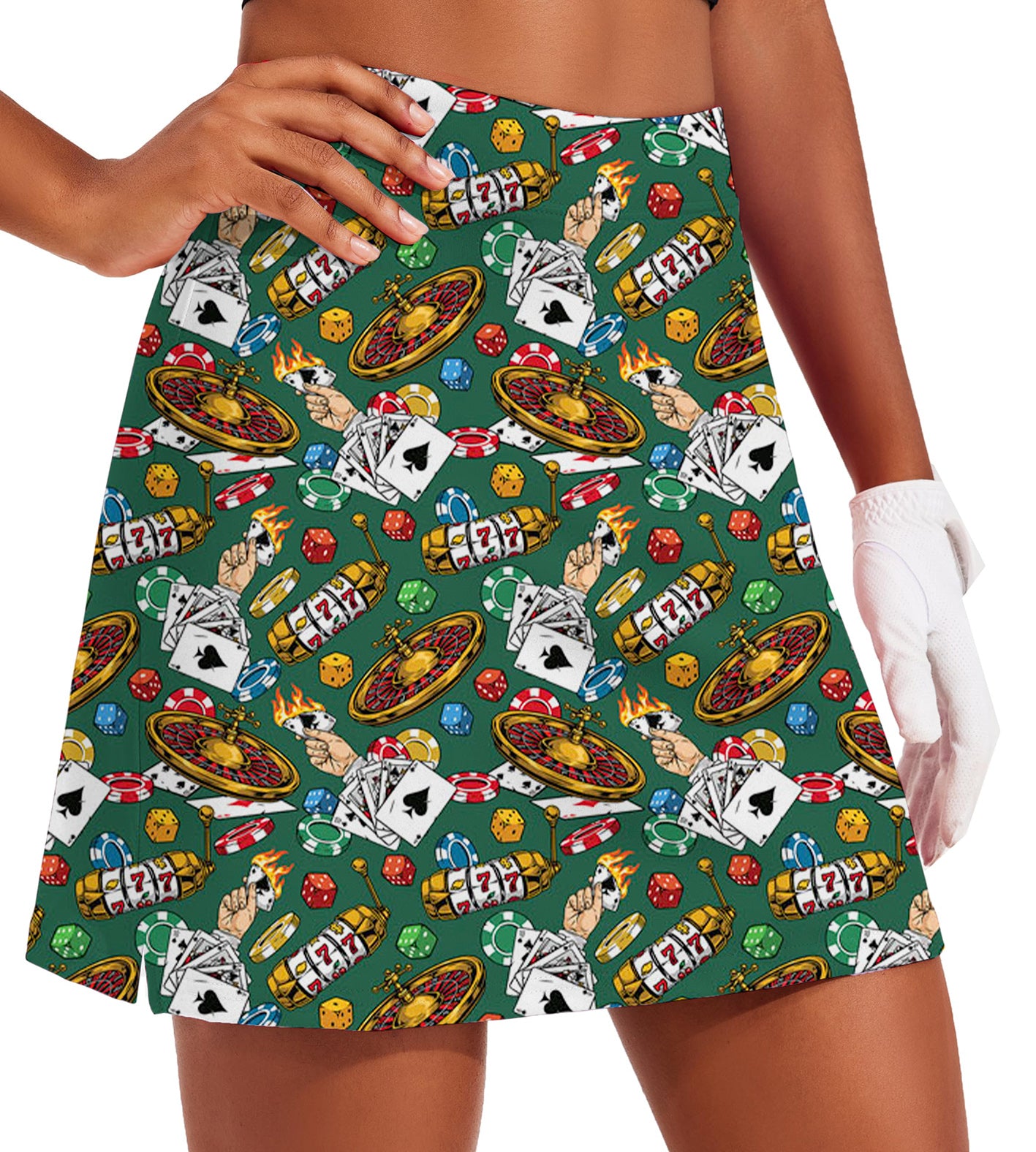 Women's Gambling Golf Skirts Inner Shorts Pocket