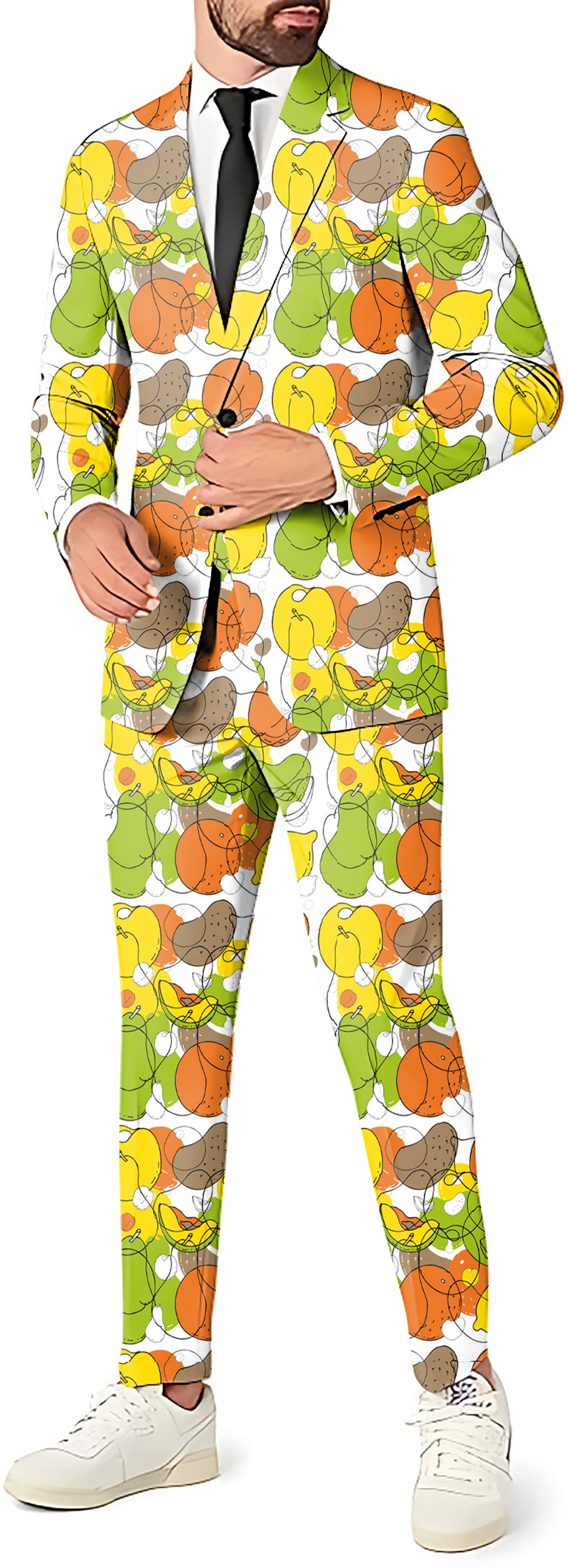 colorfull fruit Men's Party Costumes-Theme Party 2 or 3pcs Suit set-Blazer Pants & Vest