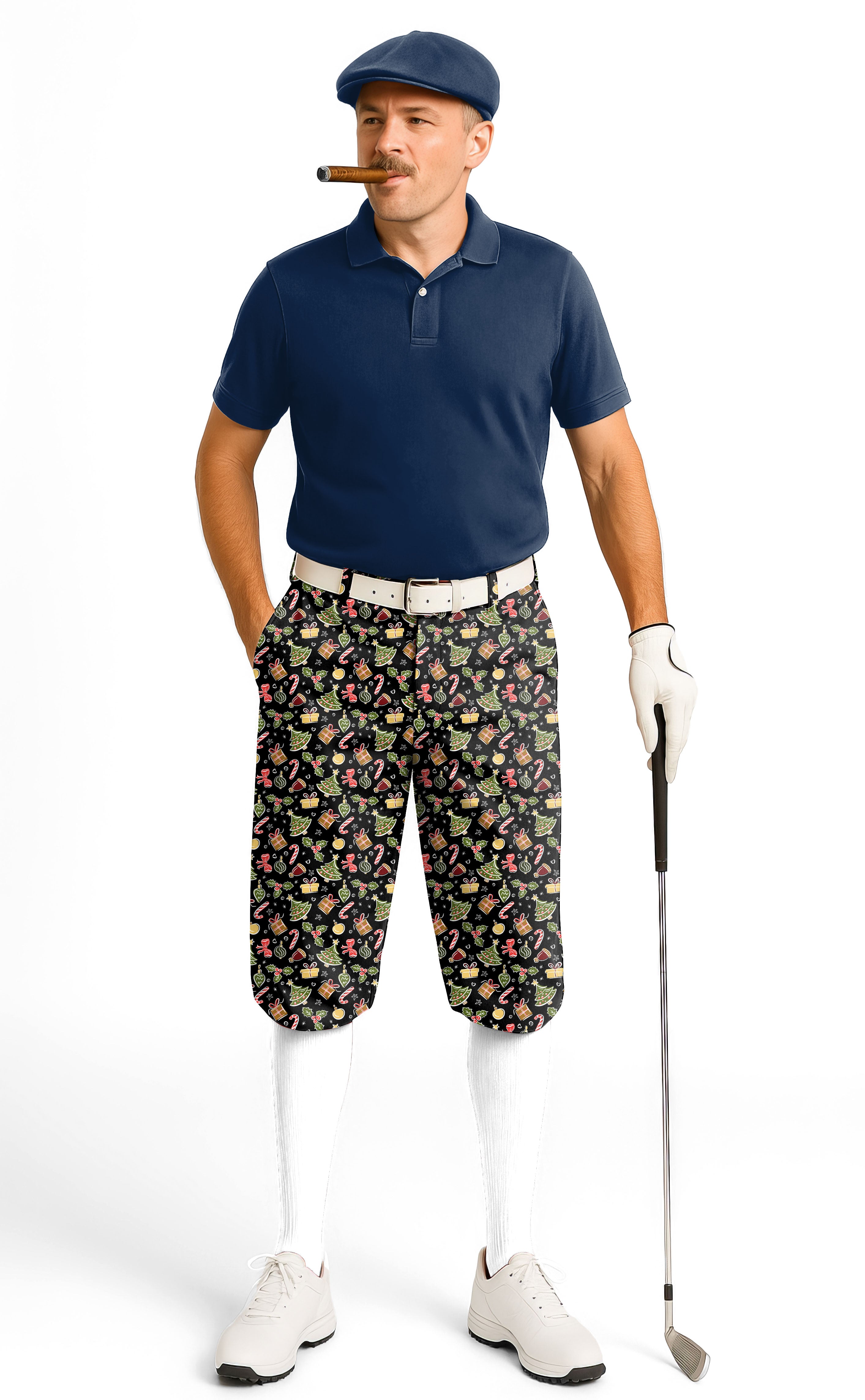 Merry christmas gift Men's Golf Knickers Pants