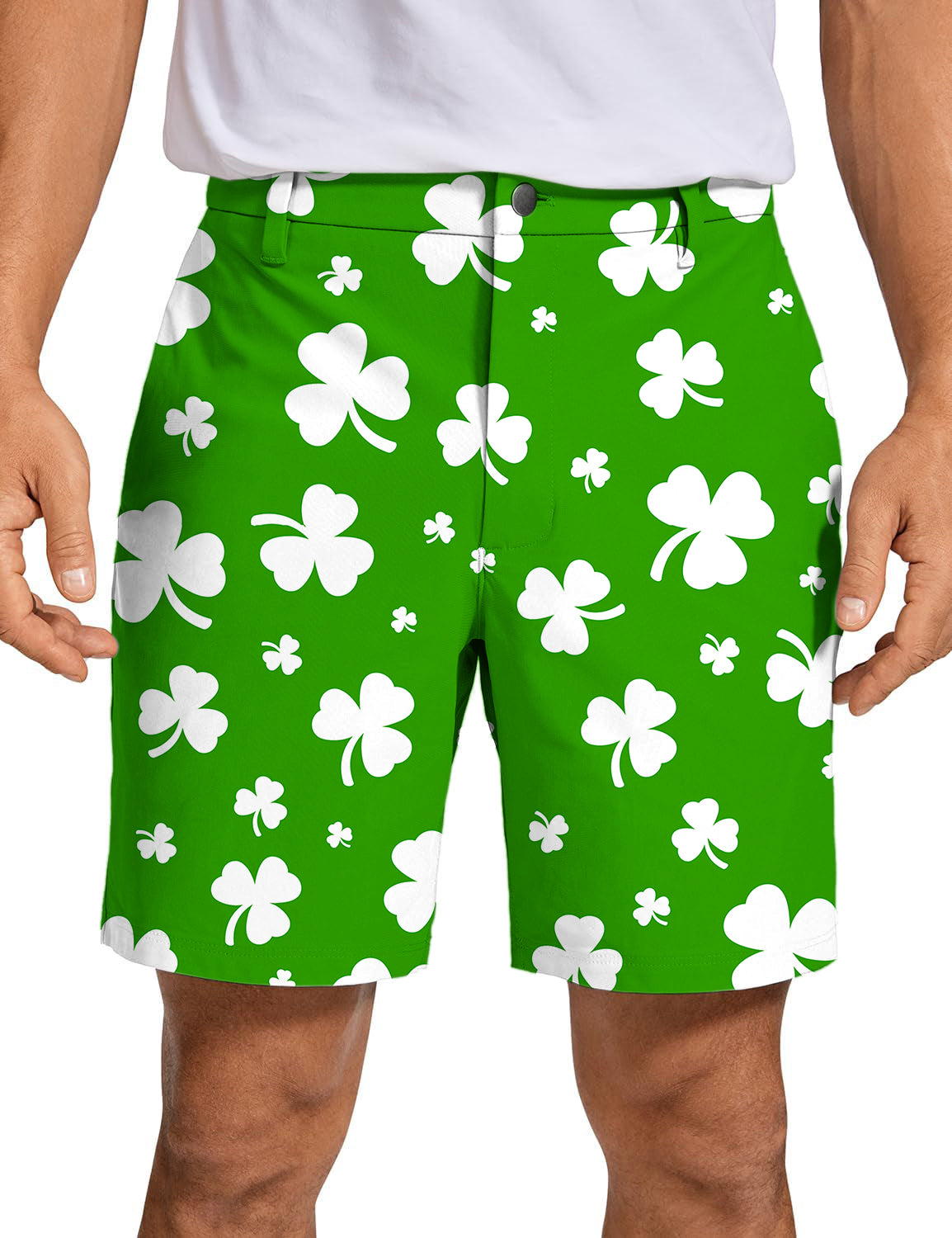 Men Leaf clover St. Patrick's Day Golf Shorts