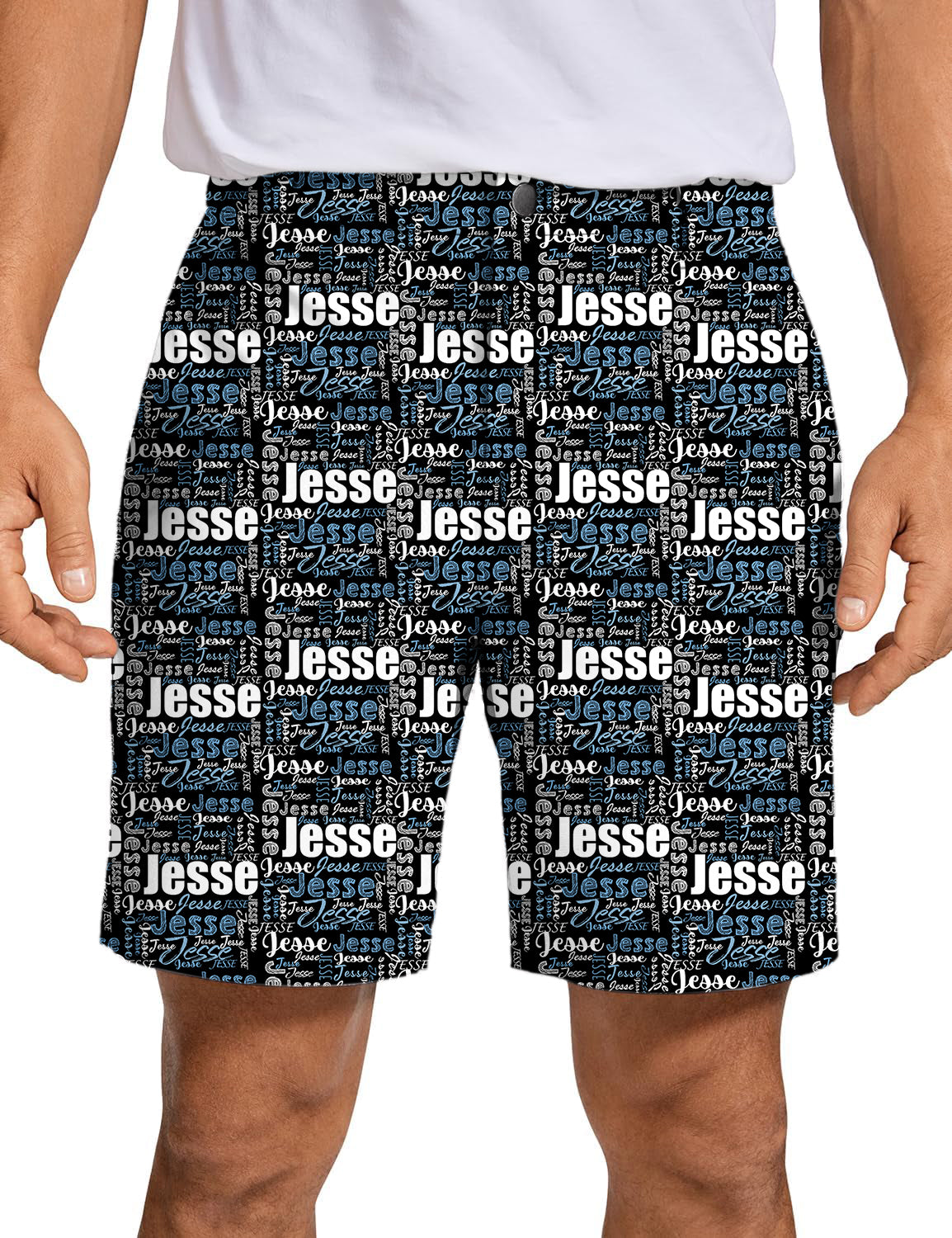 Men Custom name black Golf Shorts