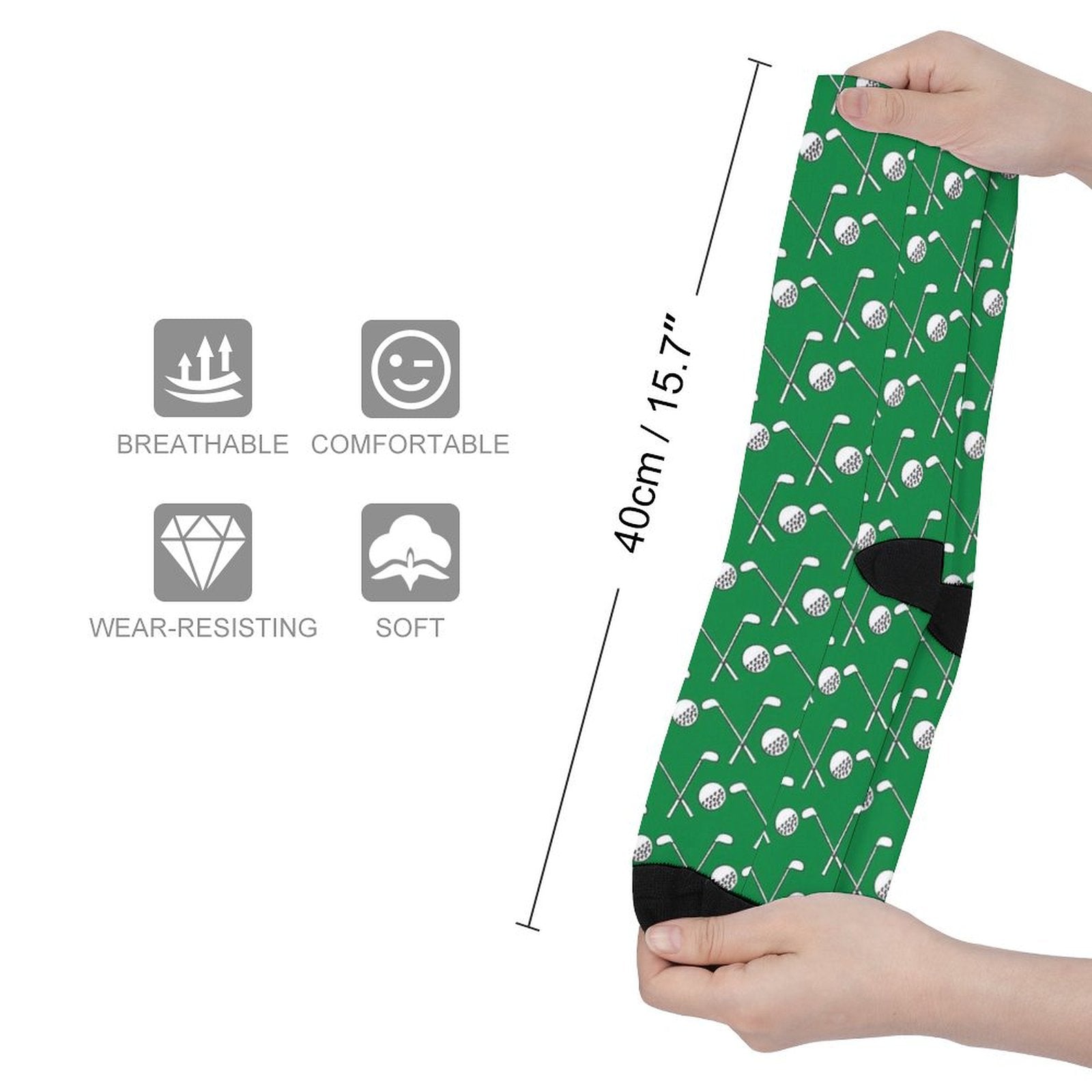 golf ball club Prined socks Gifts for Men Women