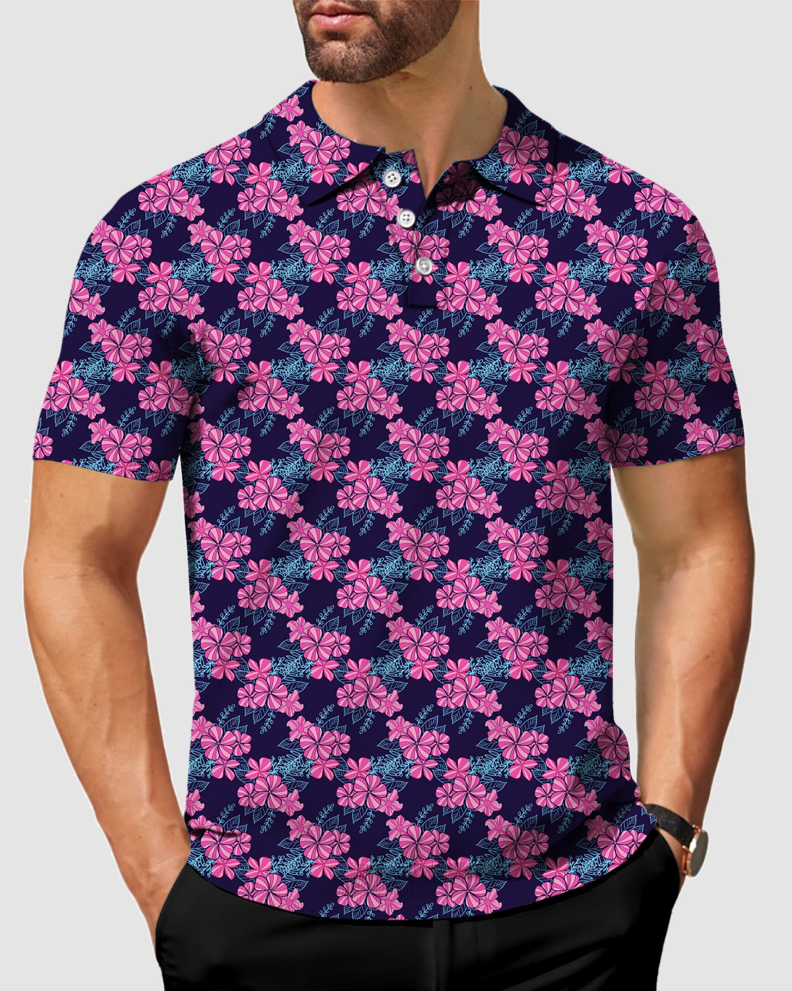 Men's Blossom Burst Golf Polo