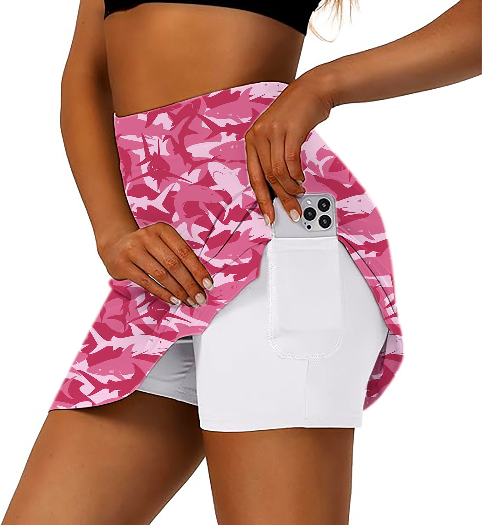 Bait in the Water Women's Athletic Golf Skorts Flared Skirts