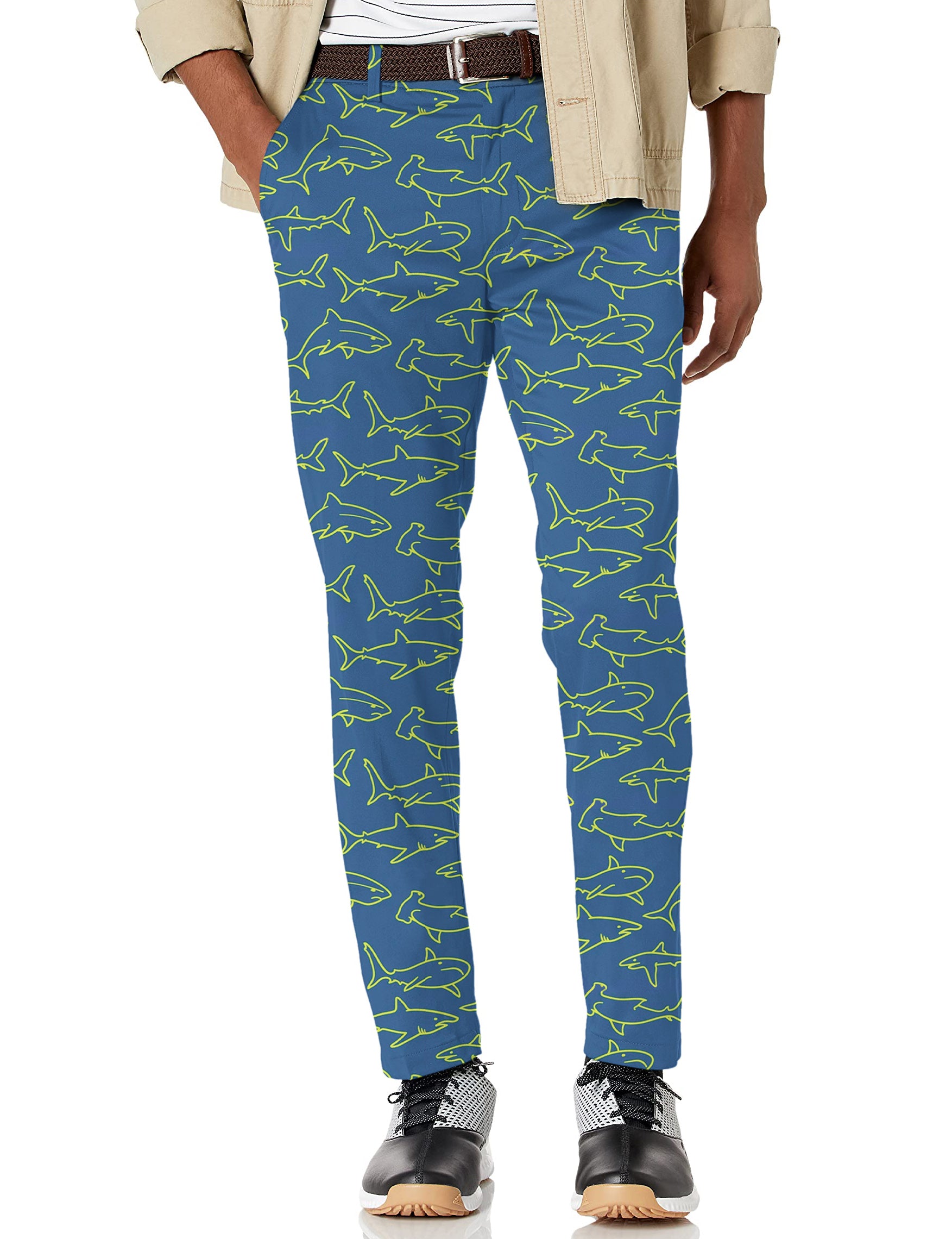 Men's Blue Sharks Stretch Golf Pants