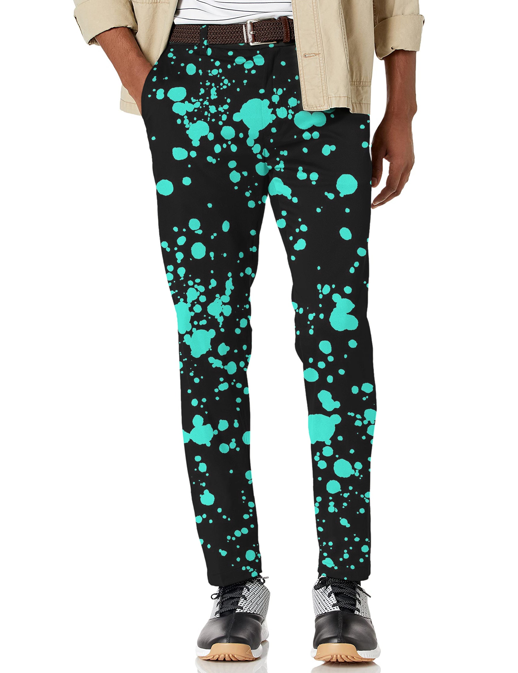 Men's Lake Blue spot Stretch Golf pants