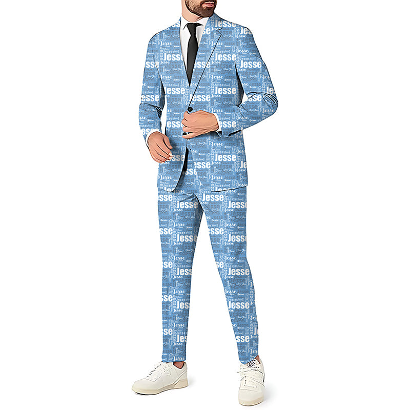 Custom Your name Repeat Men's Party Costumes-Theme Party 2 or 3pcs Suit set-Blazer Pants & Vest