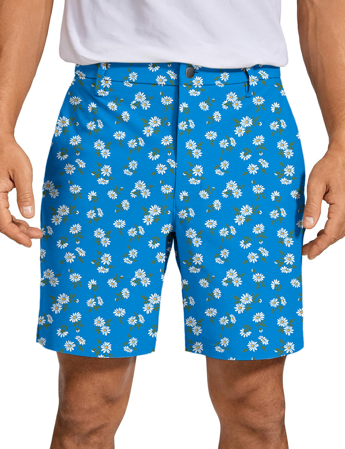 Men's Blue Daisy Golf Shorts