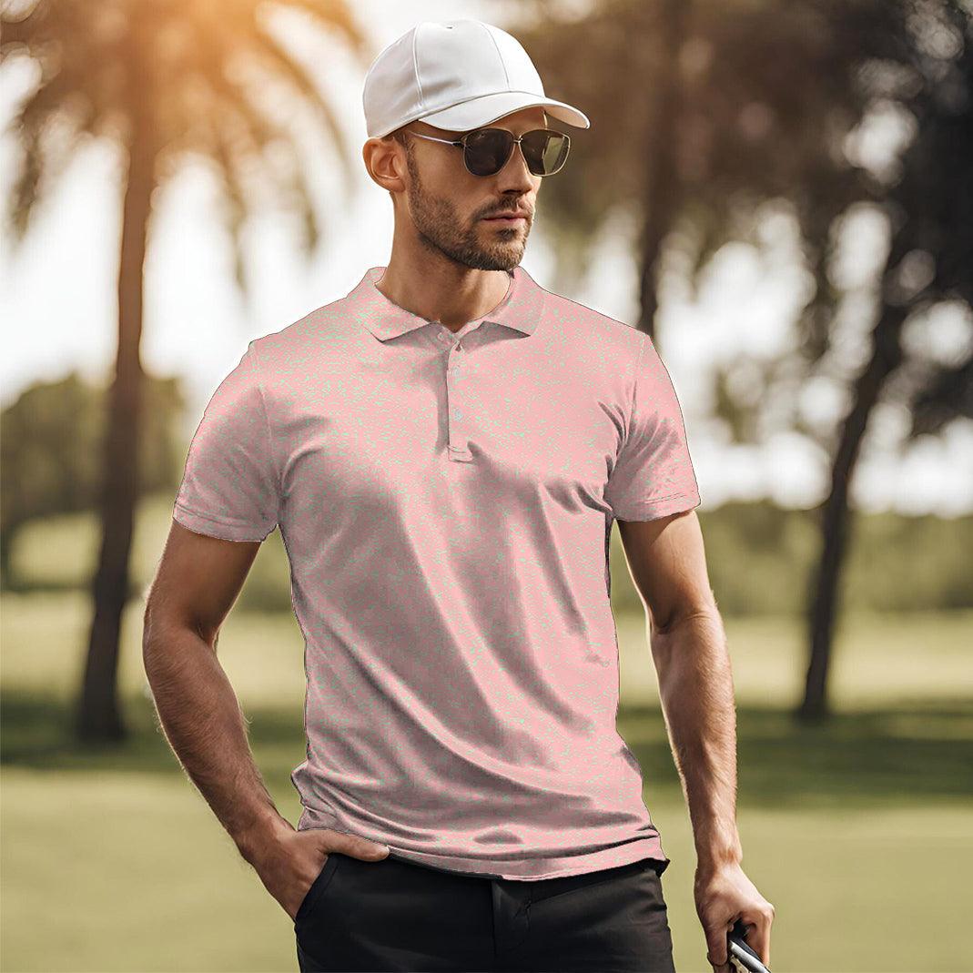 Men's Pastel Pink Fusion golf polo