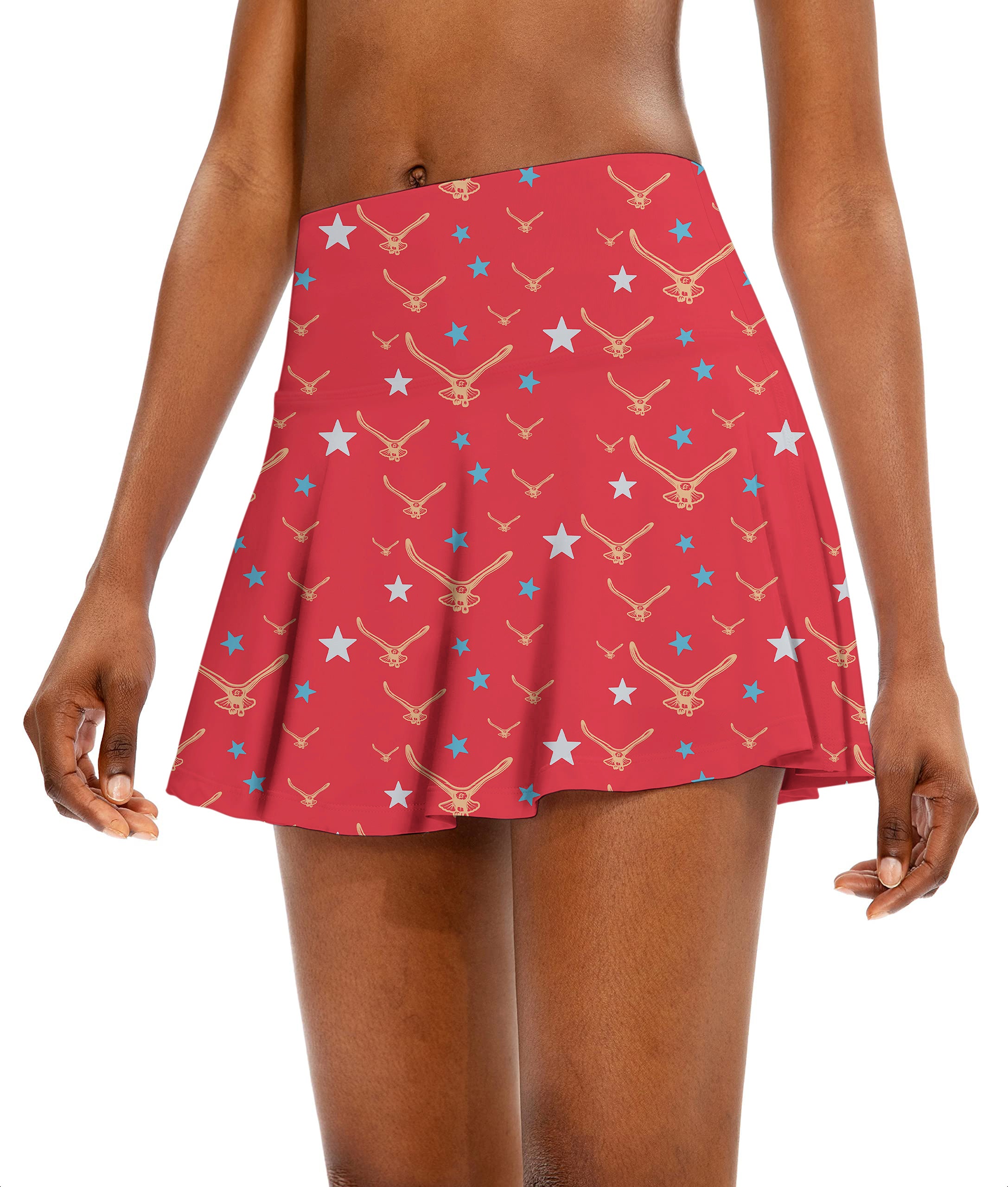 limited edition star eagle Women's Athletic Golf Skorts Flared Skirts