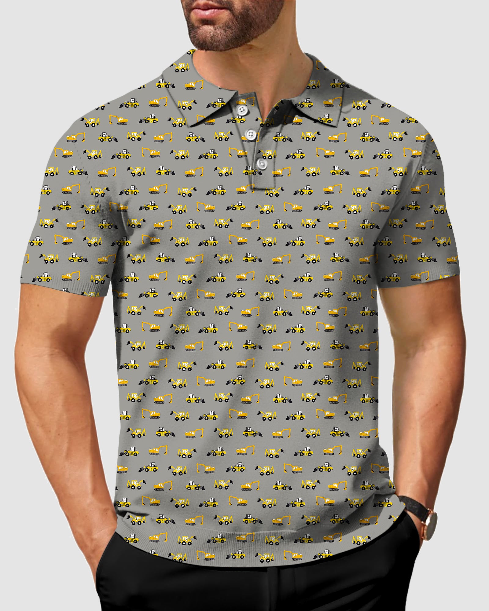 Men's Construction Trucks Polo